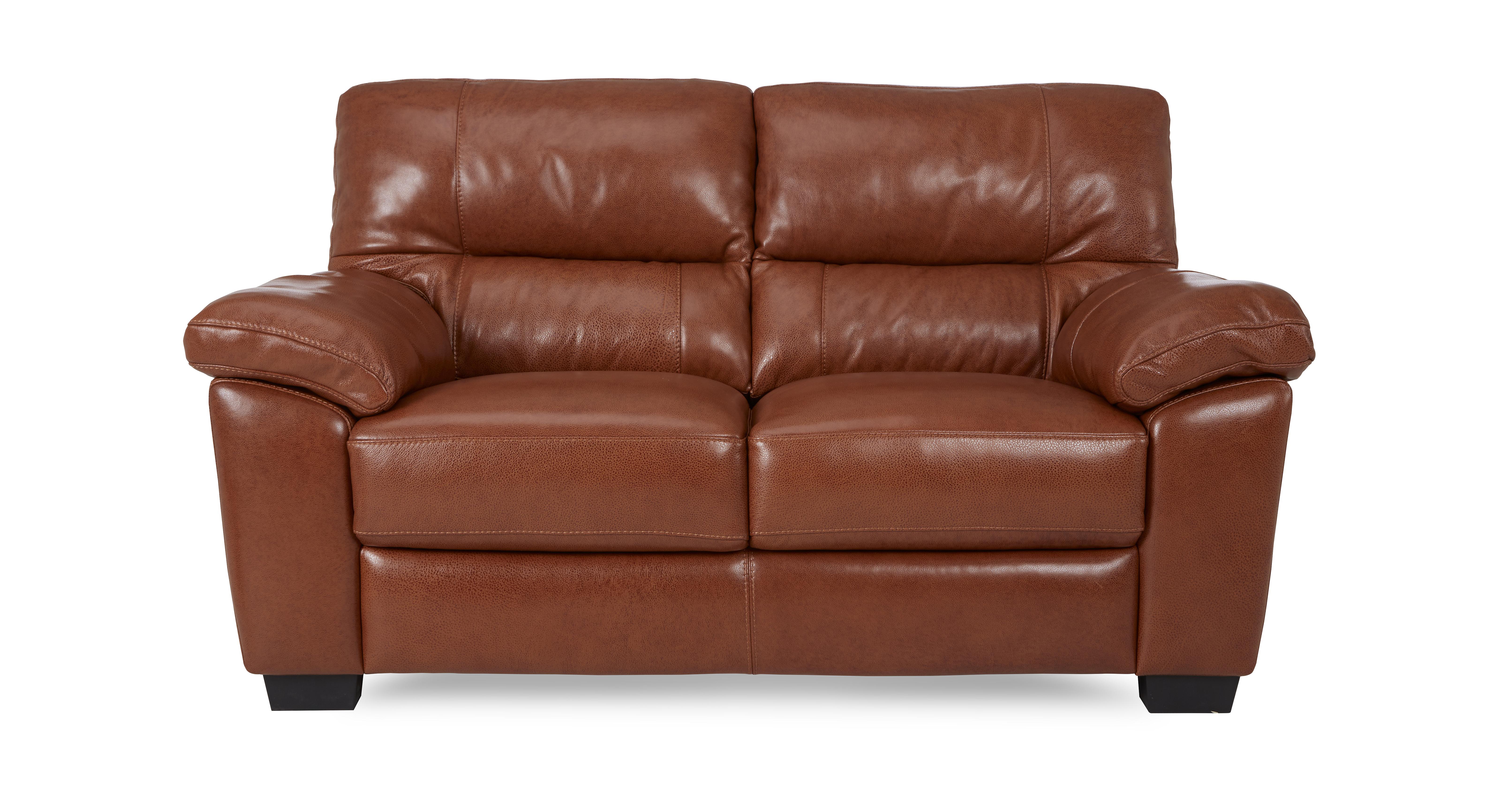 Dalmore Large 2 Seater Sofa Brazil with Leather Look 