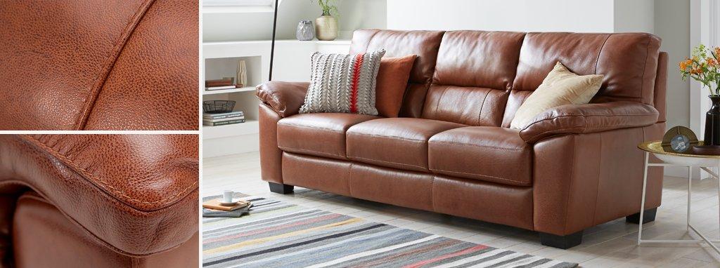 Dfs grey deals leather sofa sale