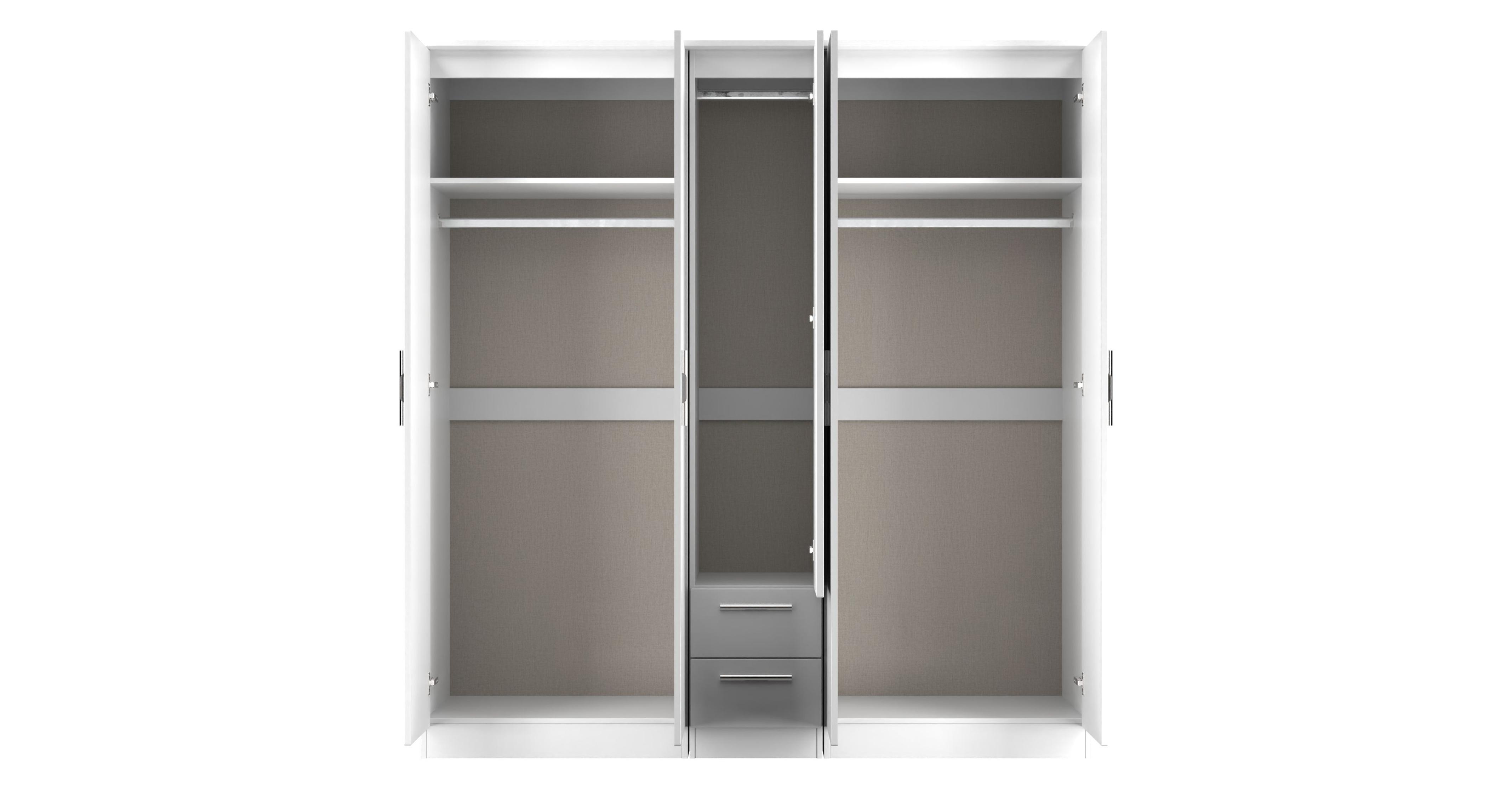 Dalston Tall 5 Door 2 Drawer Wardrobe | DFS