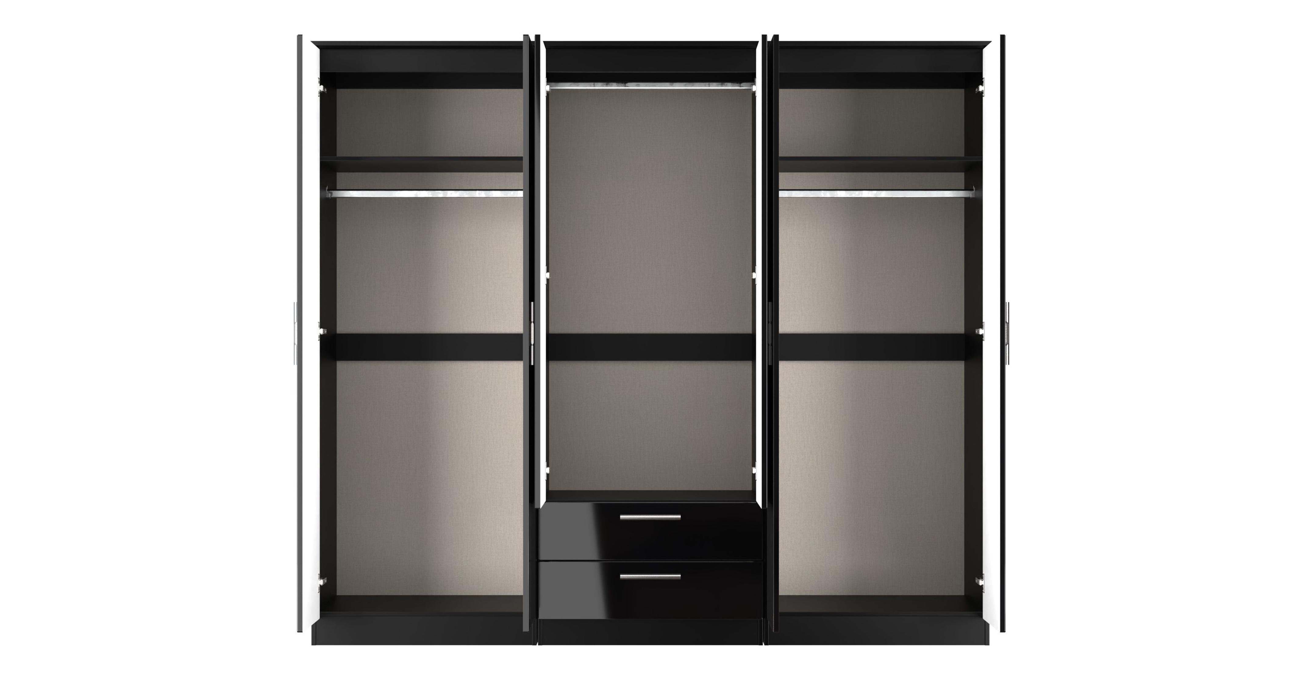 Dalston Tall 6 Door 2 Drawer Double Wardrobe | DFS