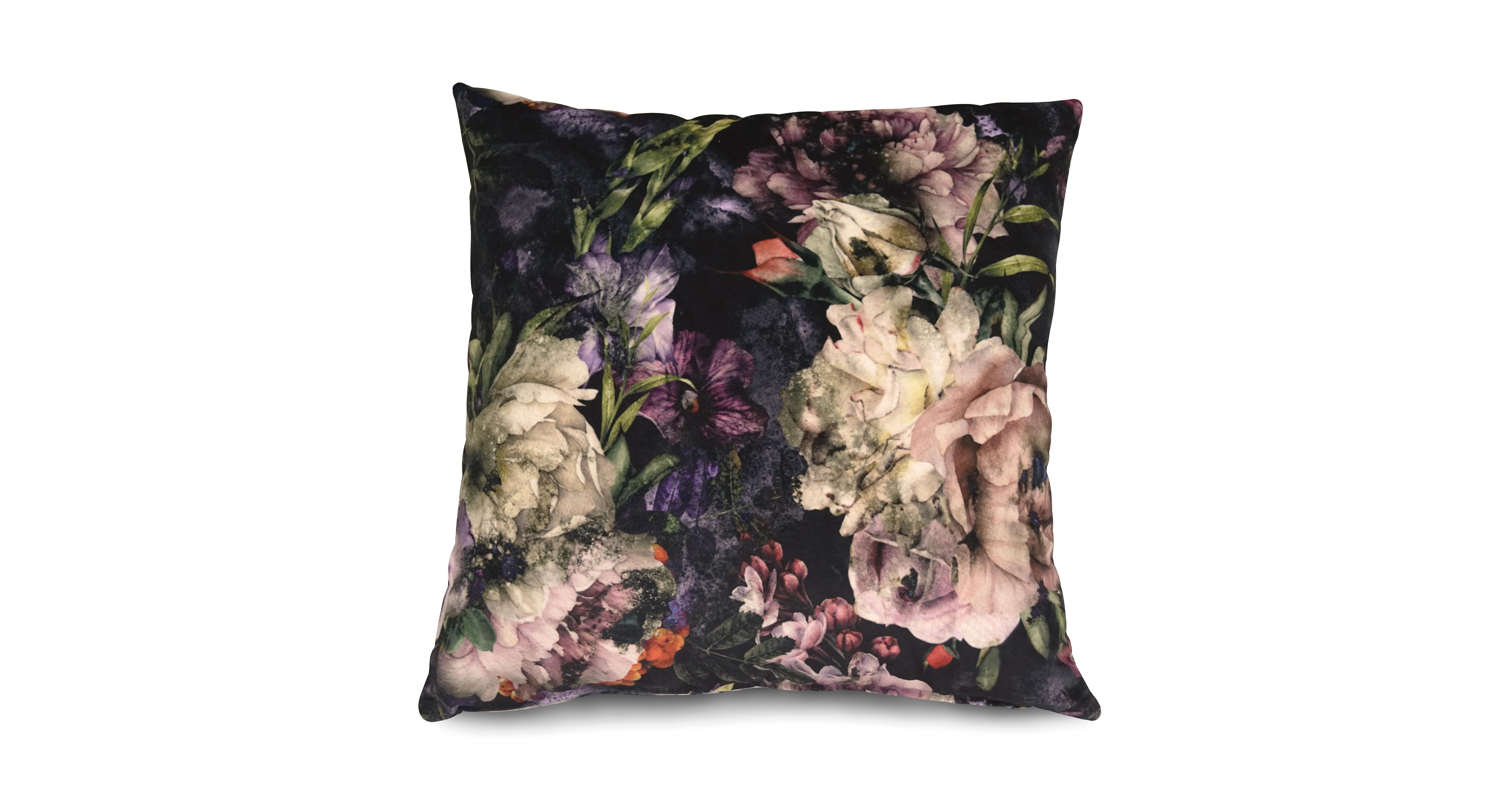 Dark hotsell floral cushion