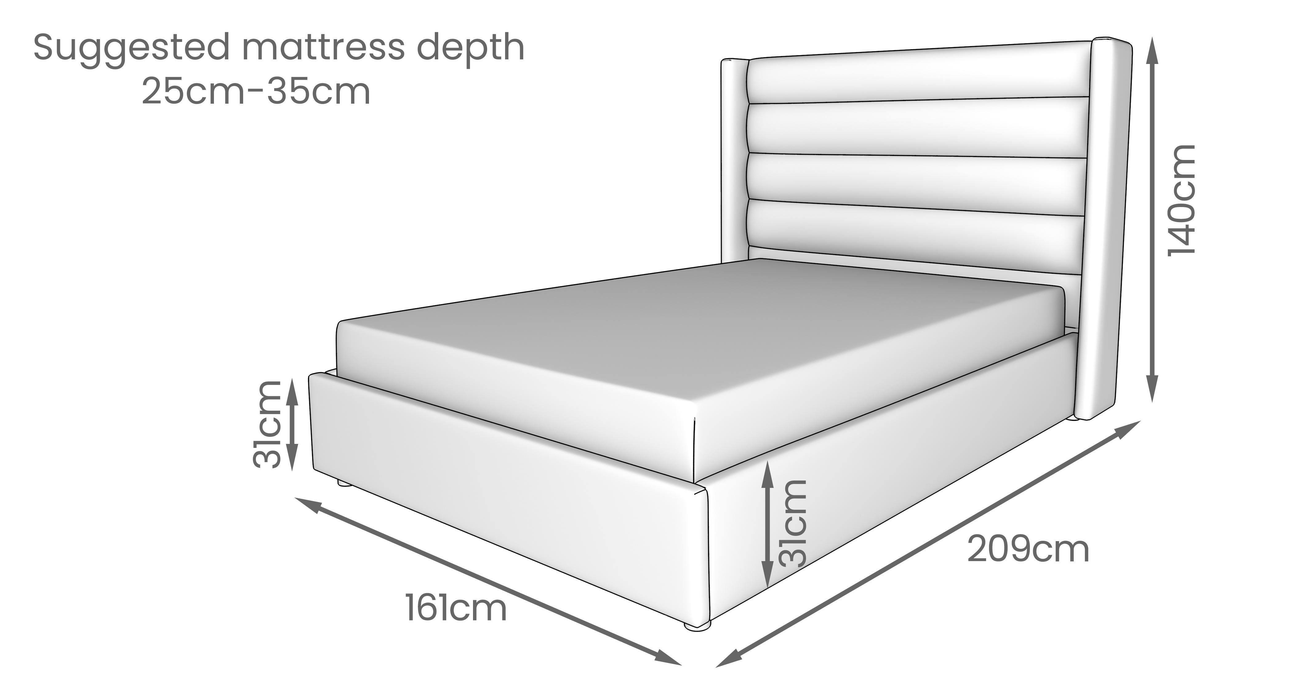 Damona Double Ottoman Bed in Damona Cream Cream