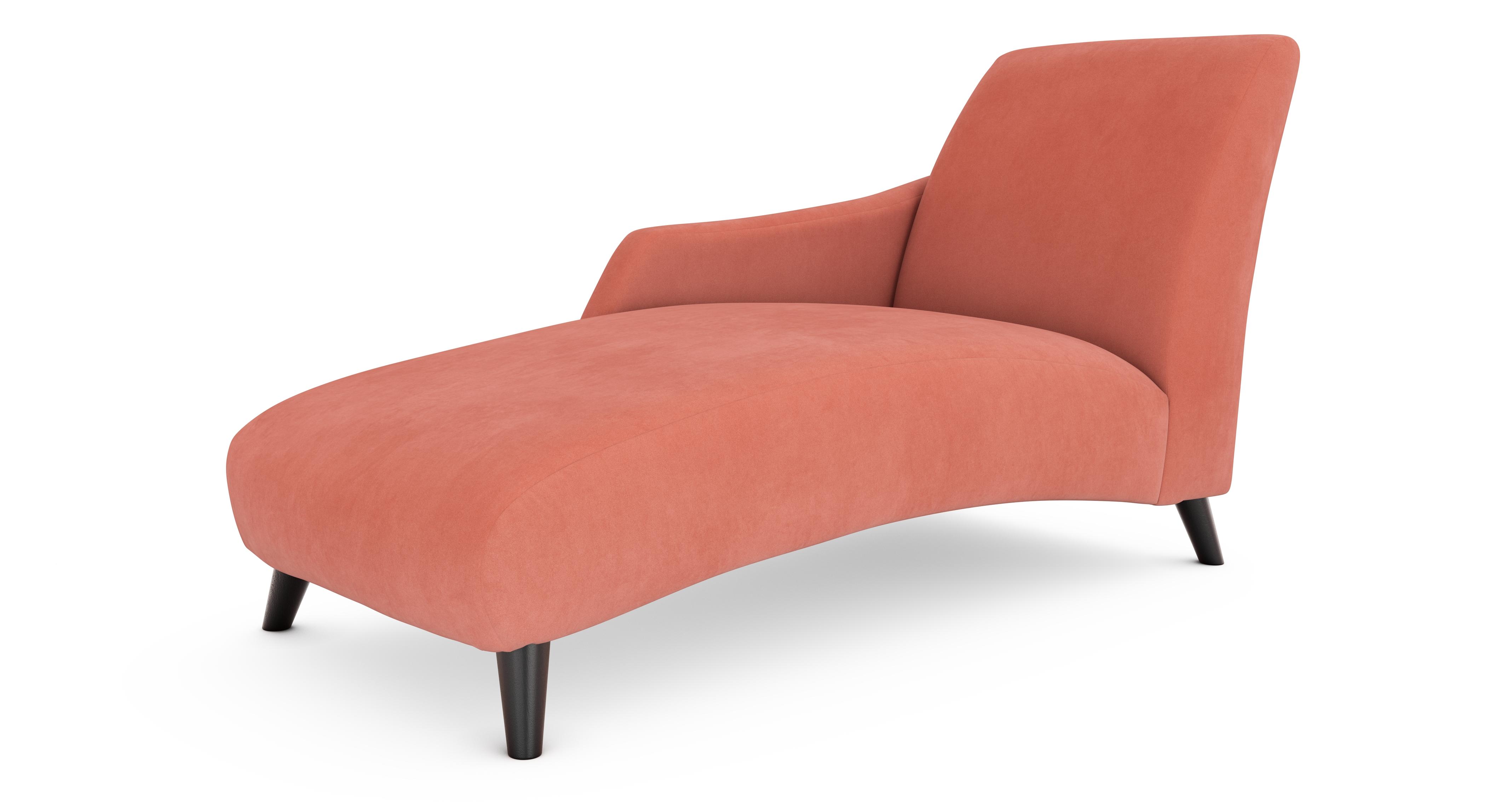 Danube Velvet Left Hand Facing Chaise Longue DFS