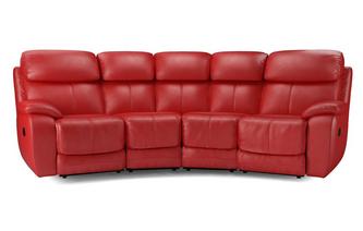 4 Seater Curved Power Double Recliner 