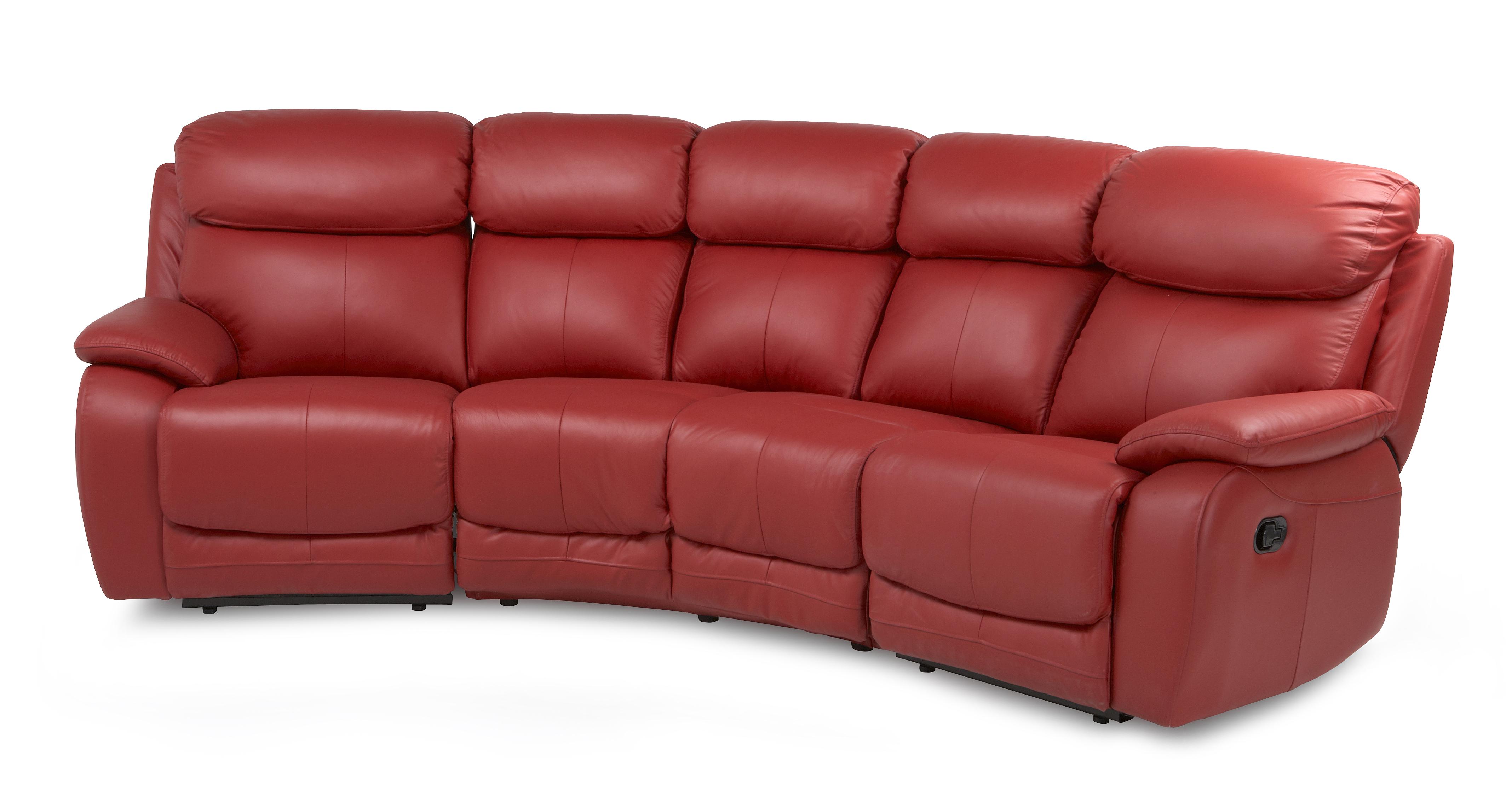 4 seater deals curved recliner sofa