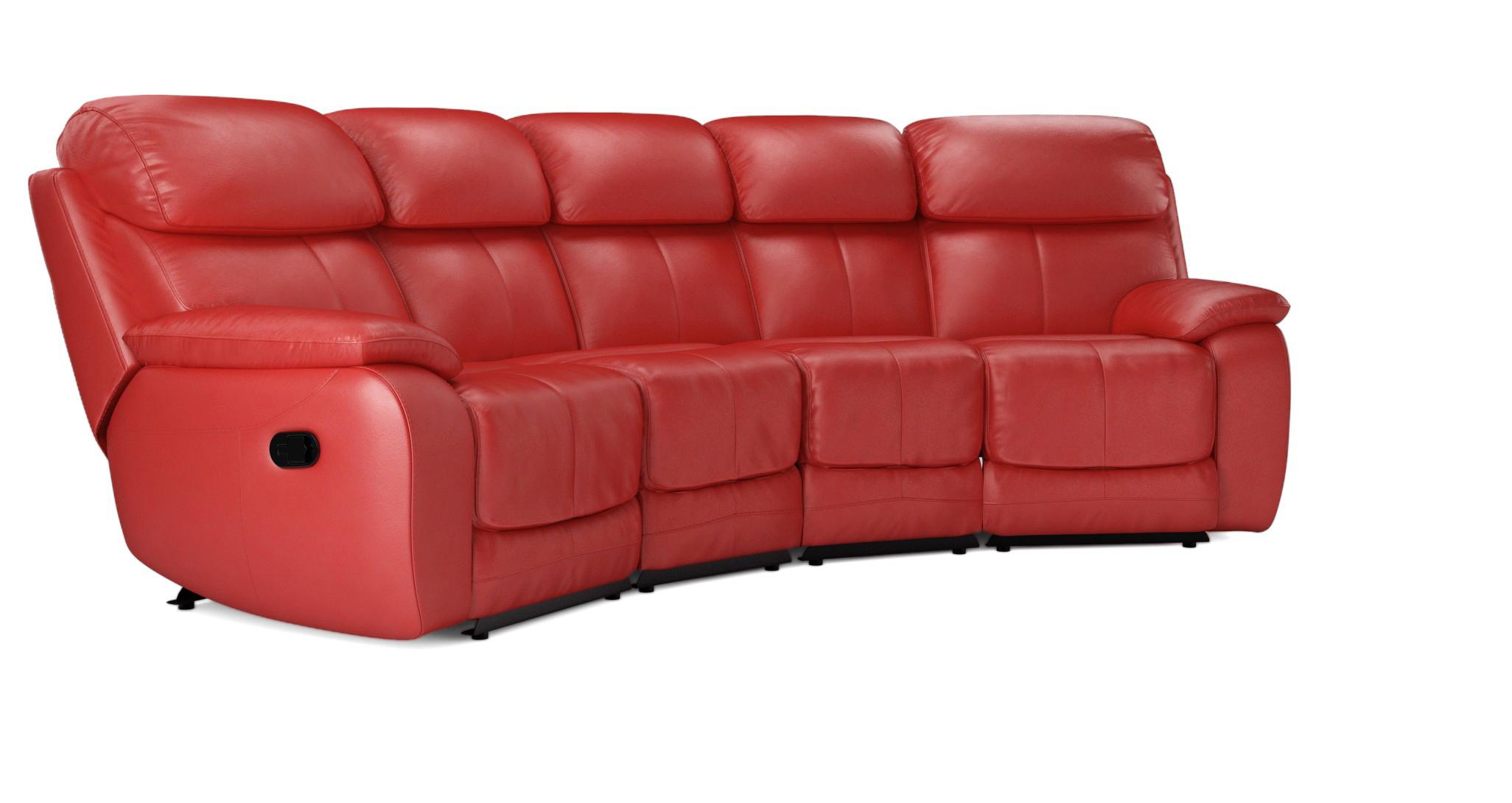 Curved deals recliner sofa