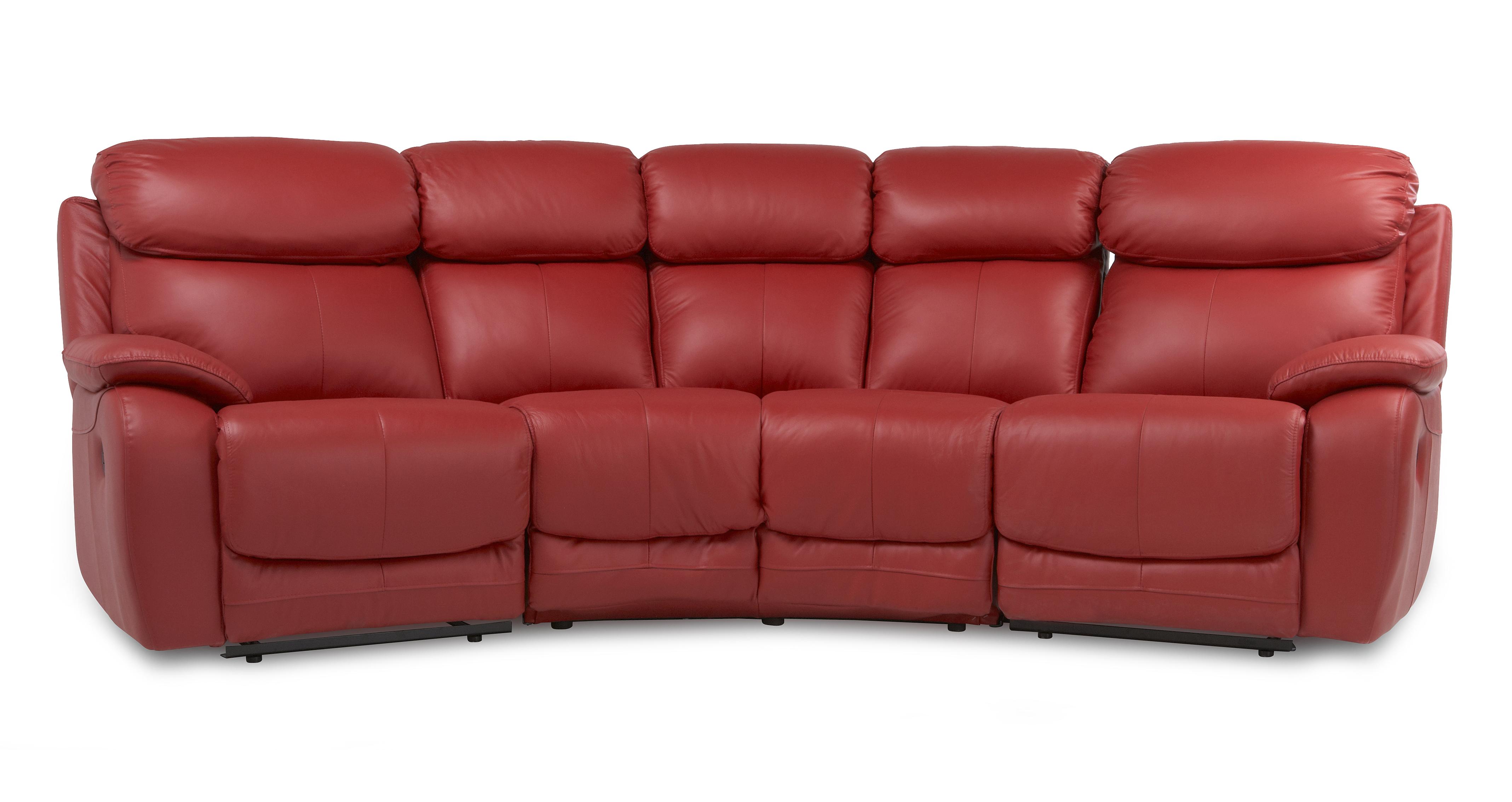 curved reclining sofa