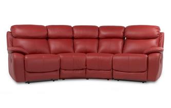 4 Seater Curved Manual Double Recliner 