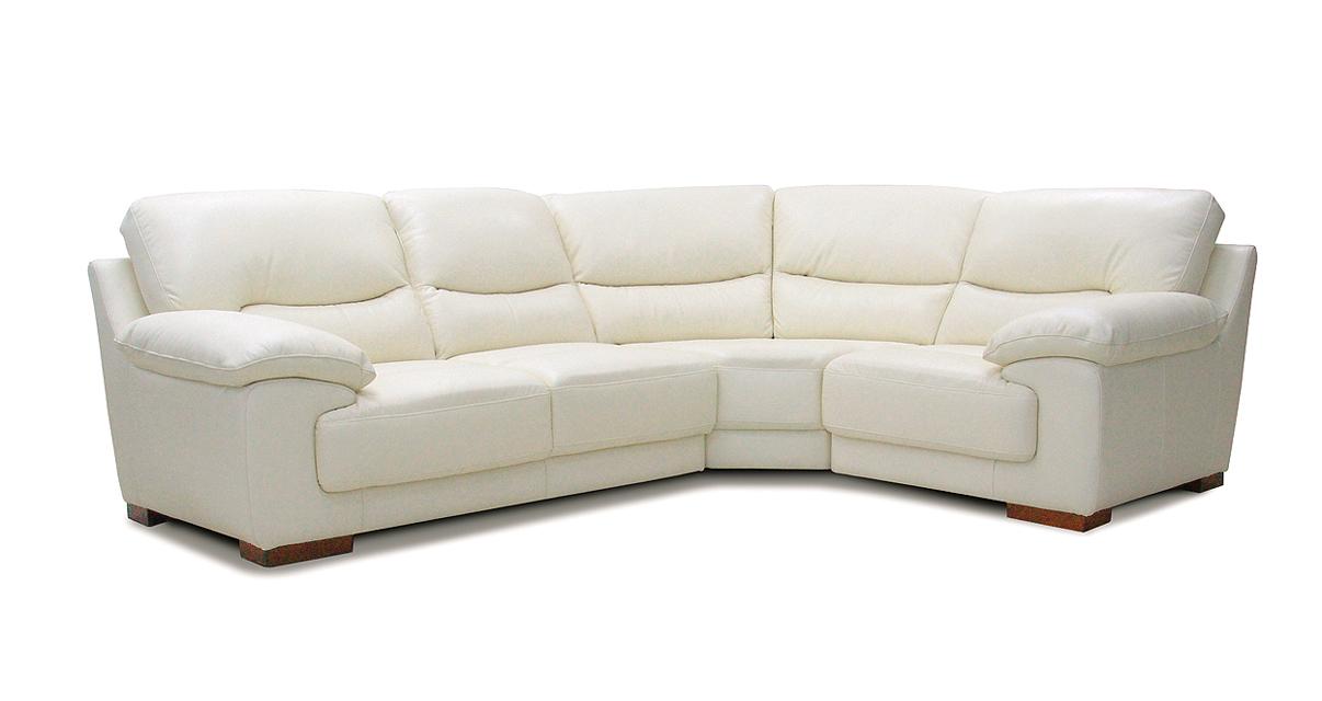 Dfs white leather on sale corner sofa