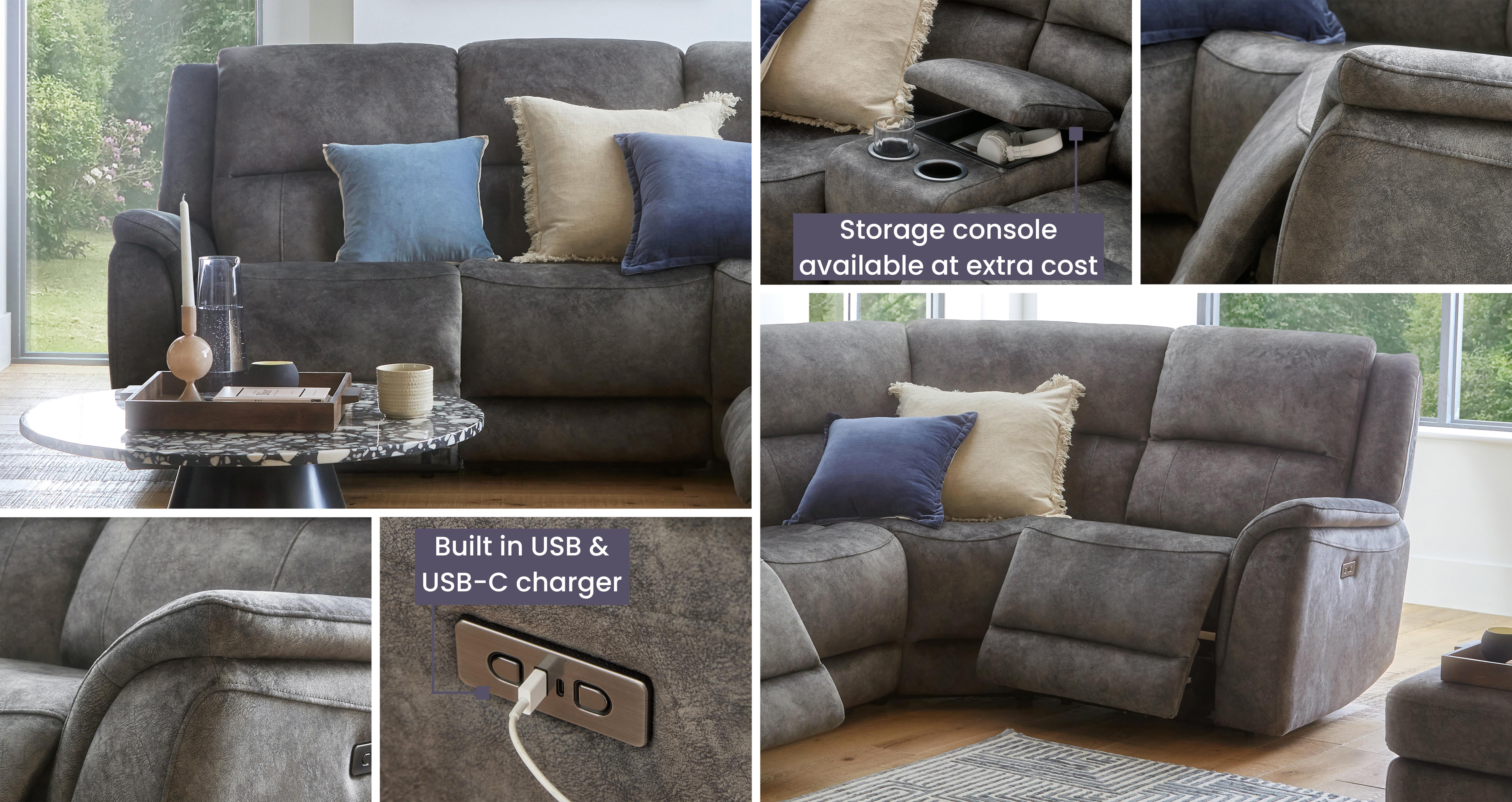 Declan Left Hand Facing Corner Power Recliner DFS