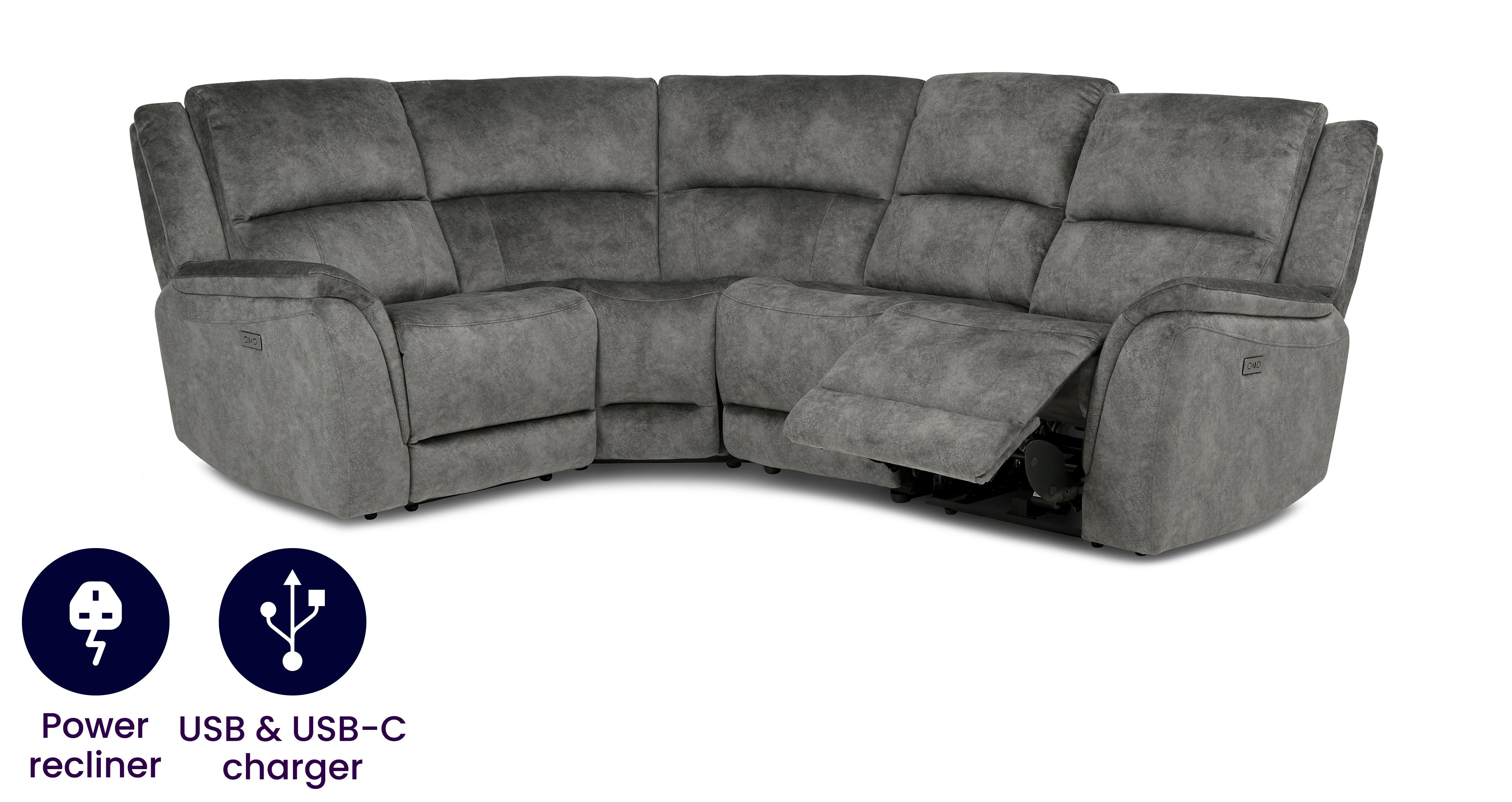 Right Hand Facing 2 Corner 1 Power Recliner