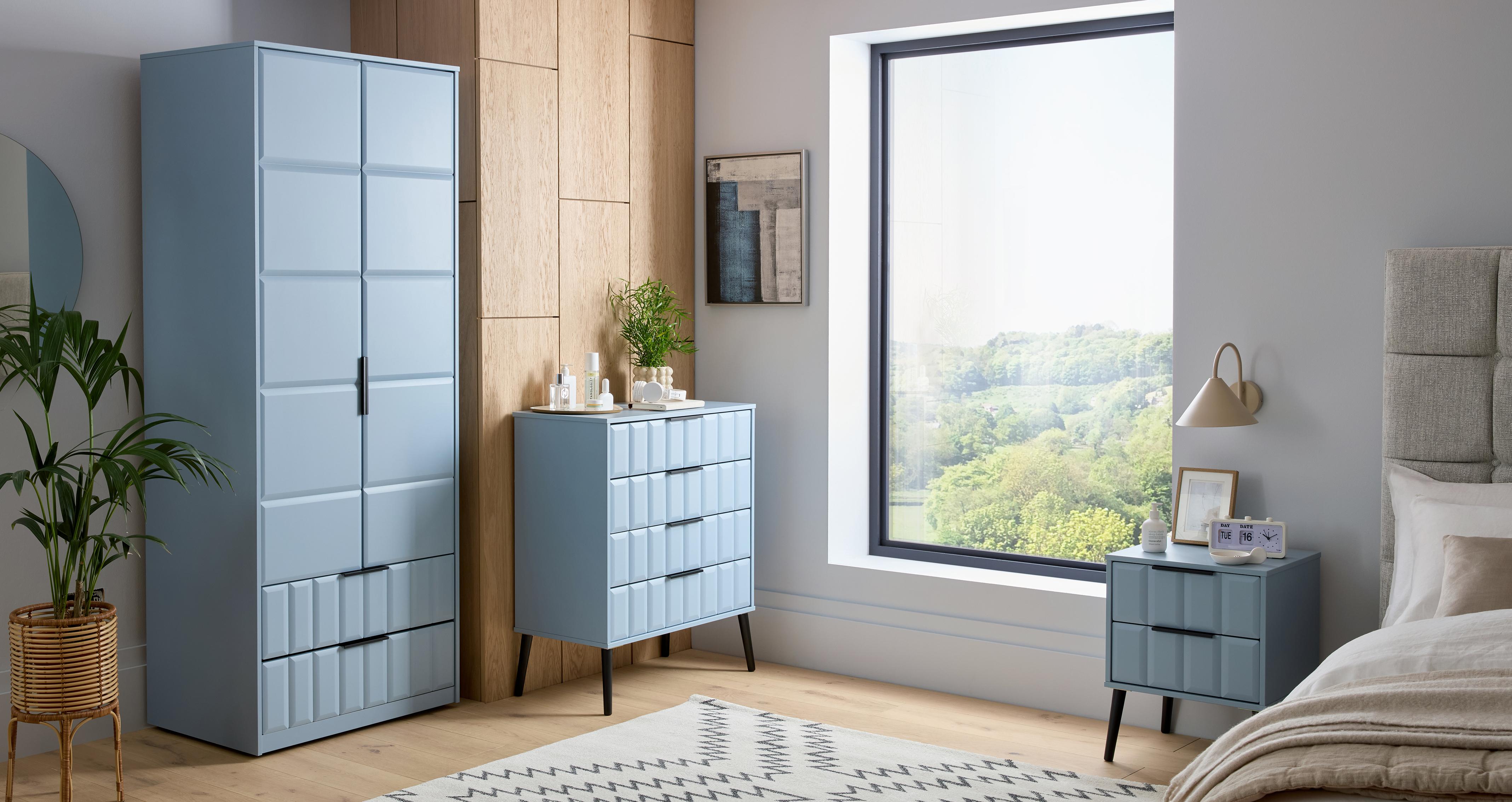 Demi 5 Drawer Chest in Demi Denim