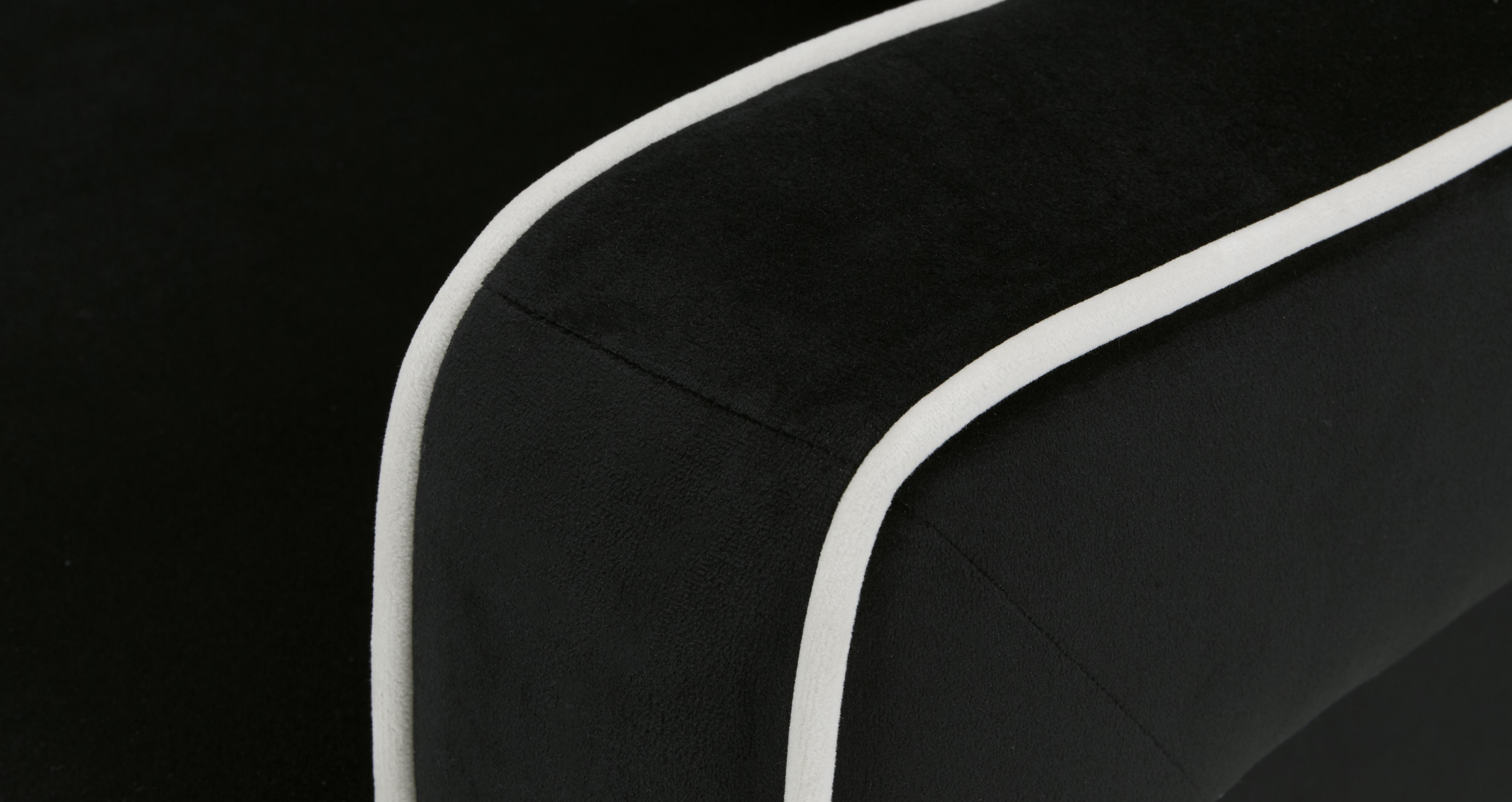 Demure Accent Chair in Demure Velvet Black
