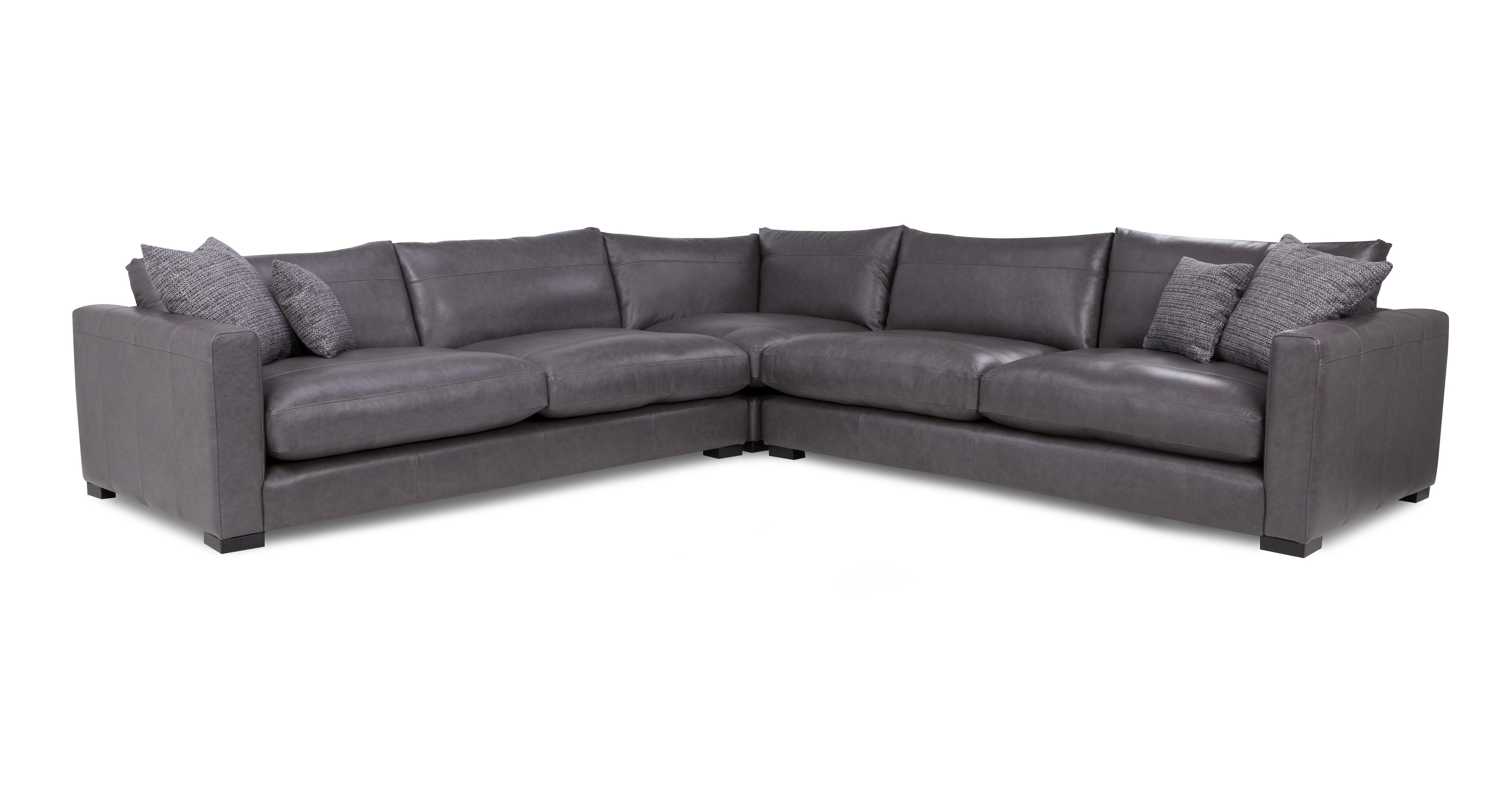 leather corner sofa large