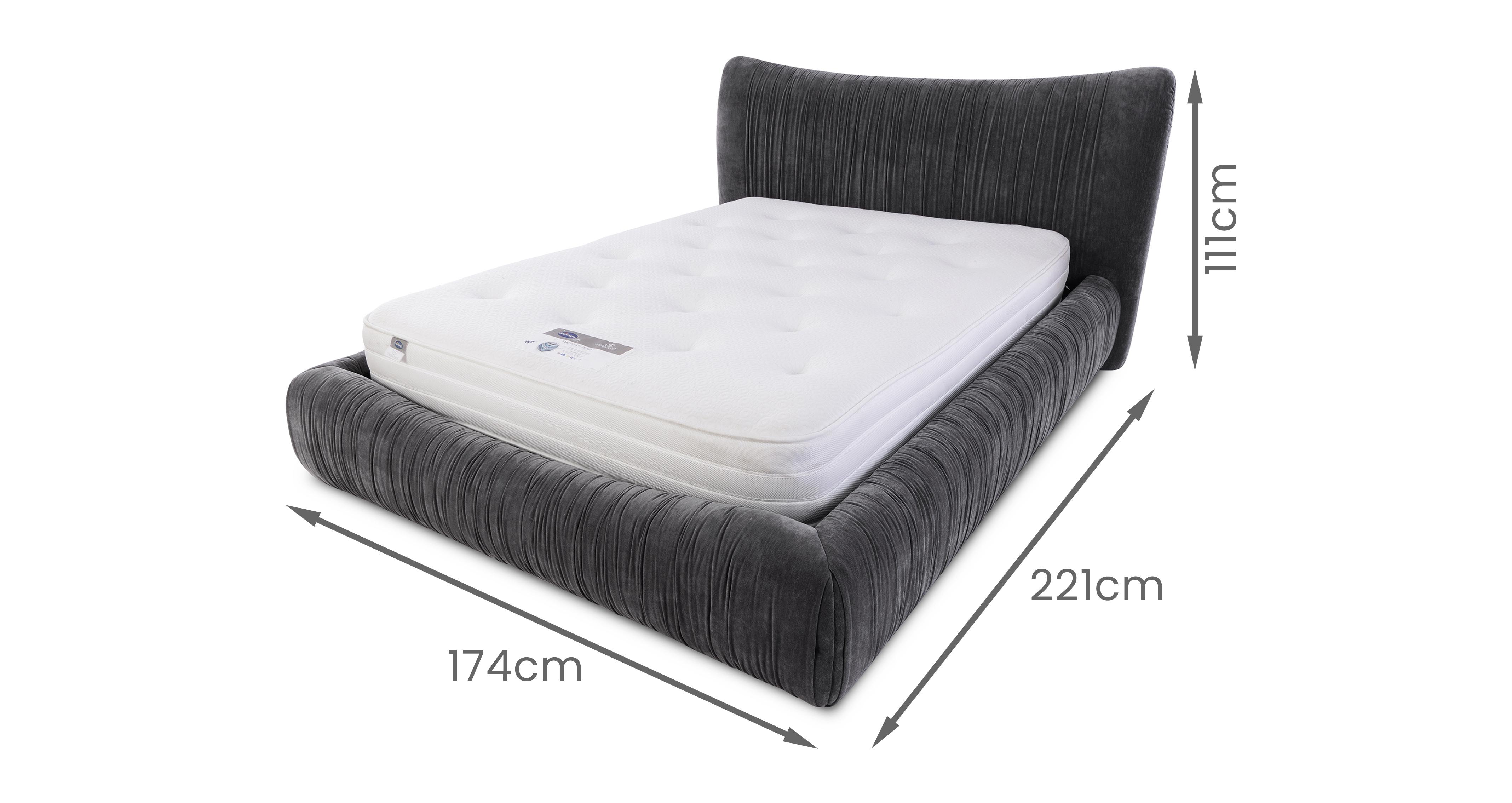 Dolly Double Ottoman Bed in Dolly Velvet Grey