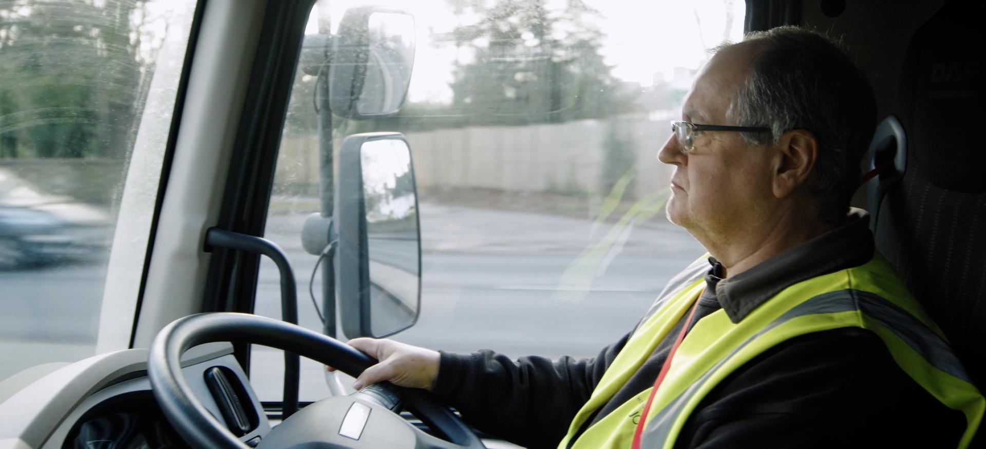 Man driving a lorry
