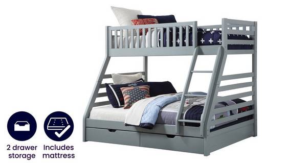 Dual Storage Bunk Bed Dfs, Bunk Bed With Storage Under