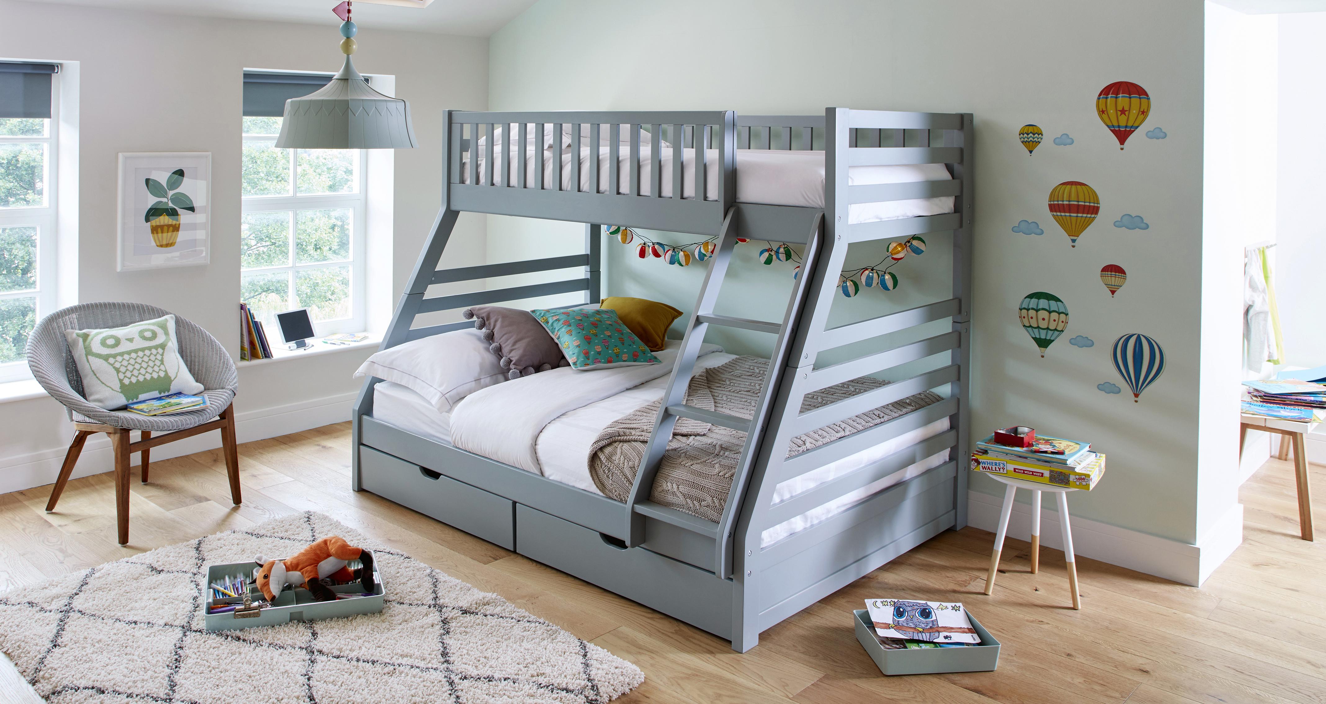 bunk bed with lower double