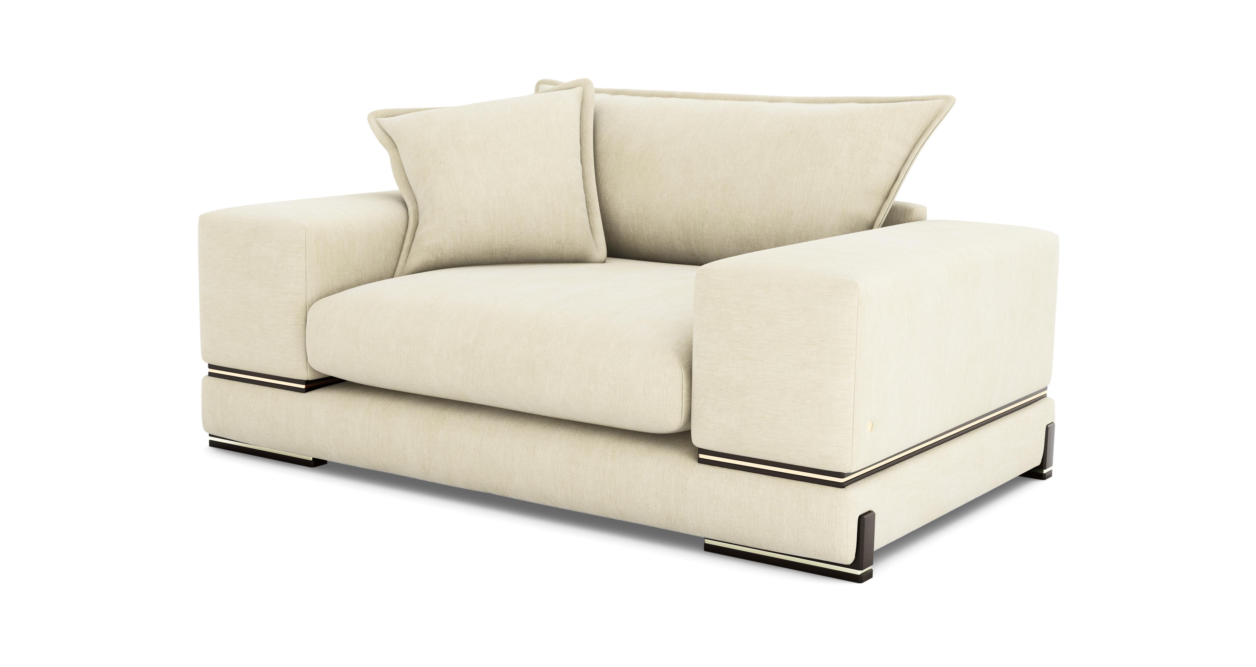 Chenille Victoria Cuddler Sofa