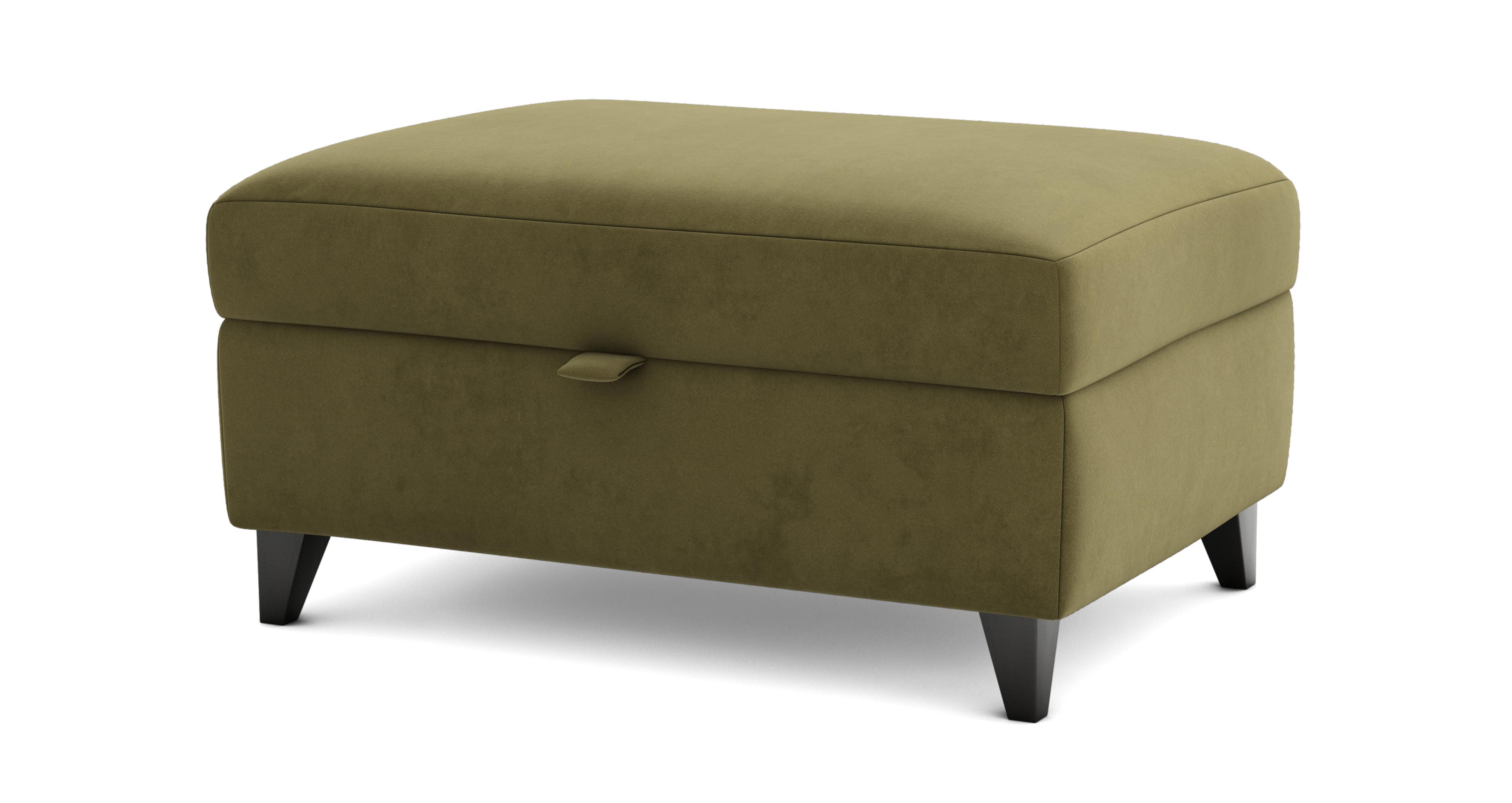Dukes Velvet Large Storage Footstool | DFS