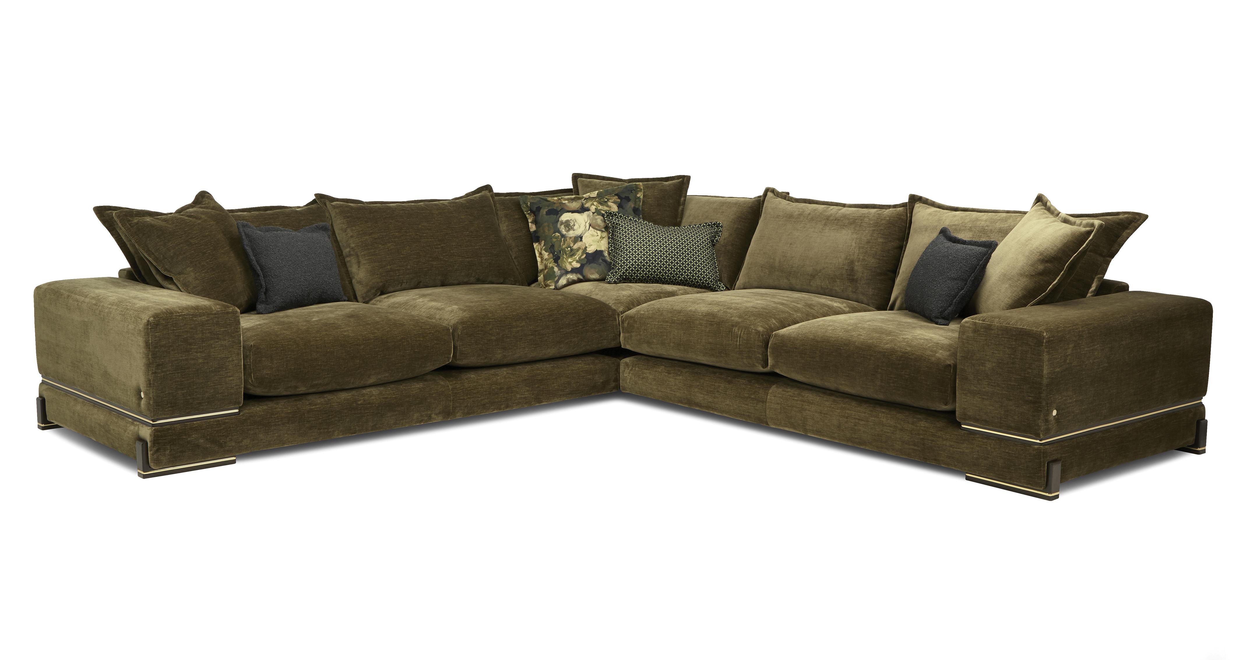 Dfs corduroy store corner sofa