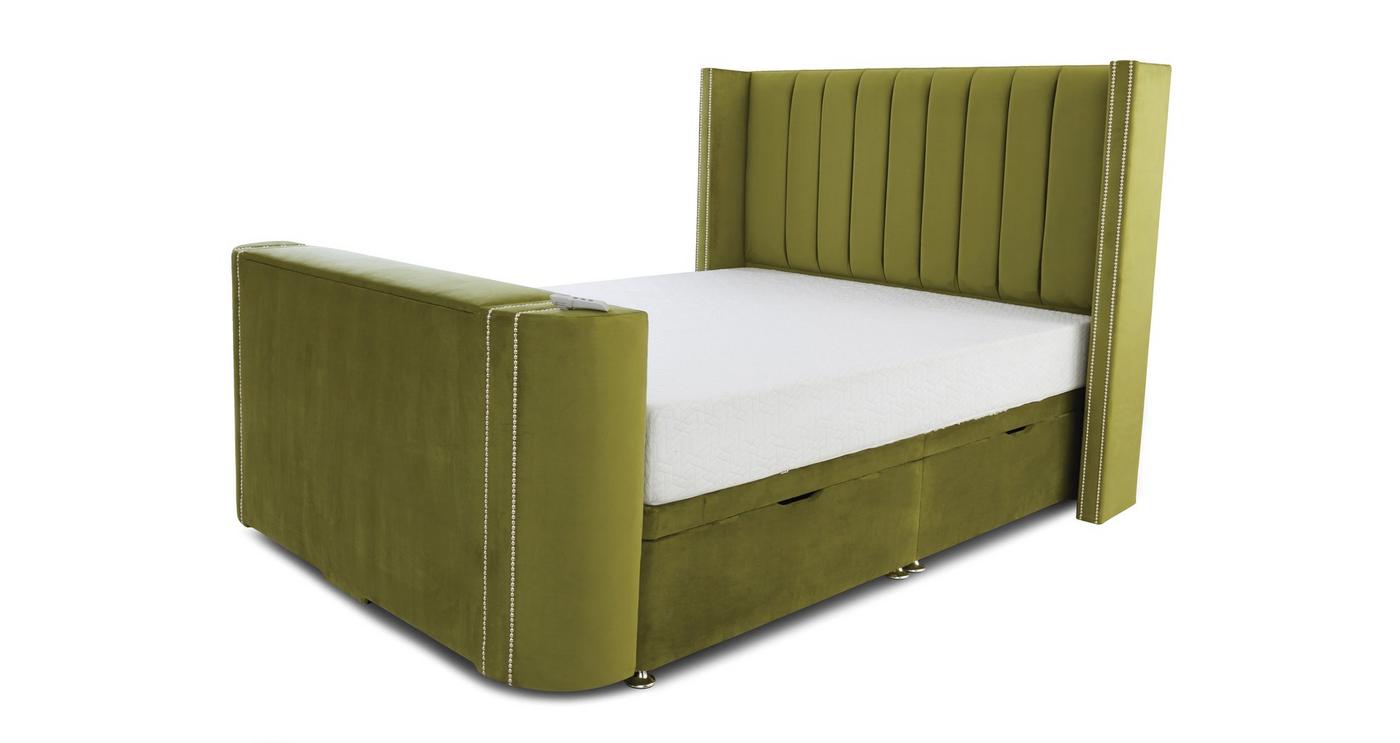 Double Side Ottoman TV Bedframe view 2