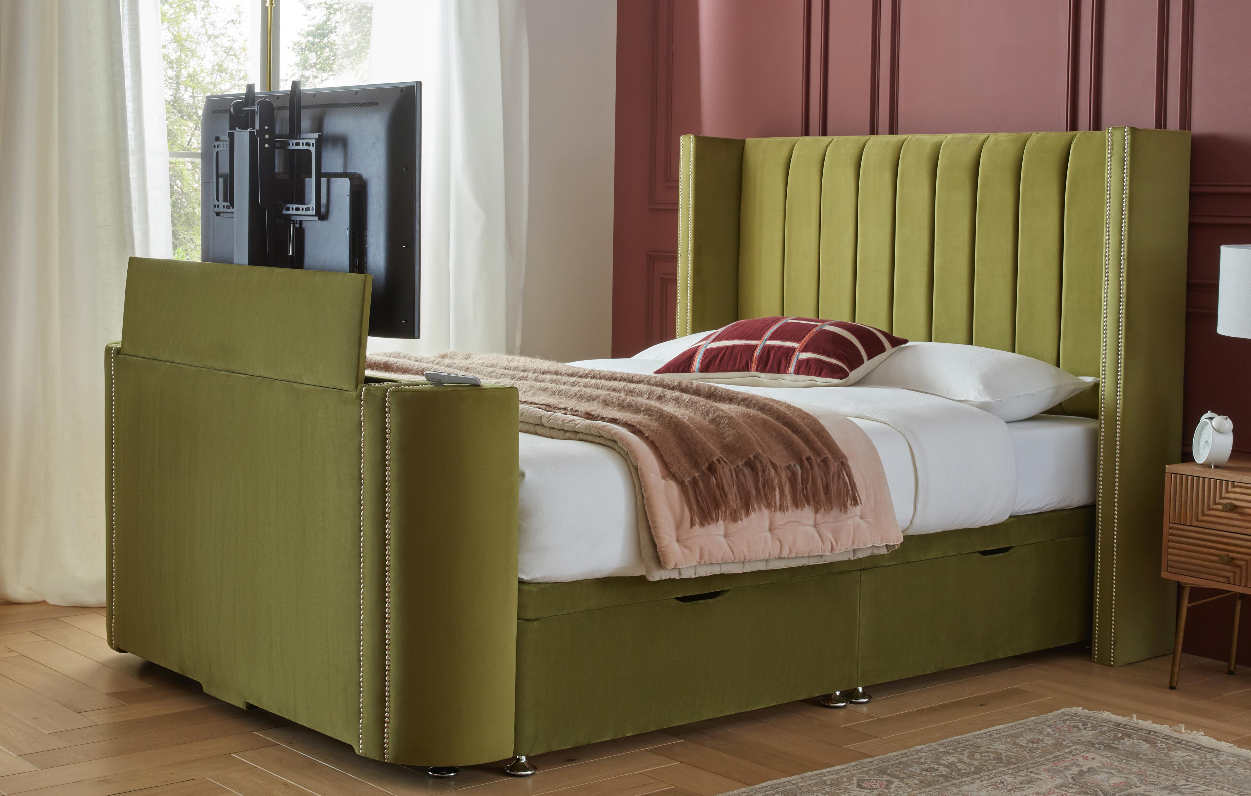 Double Side Ottoman TV Bedframe