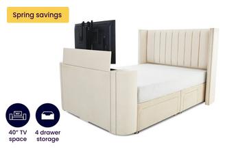 Double 4 Drawer TV Bedframe