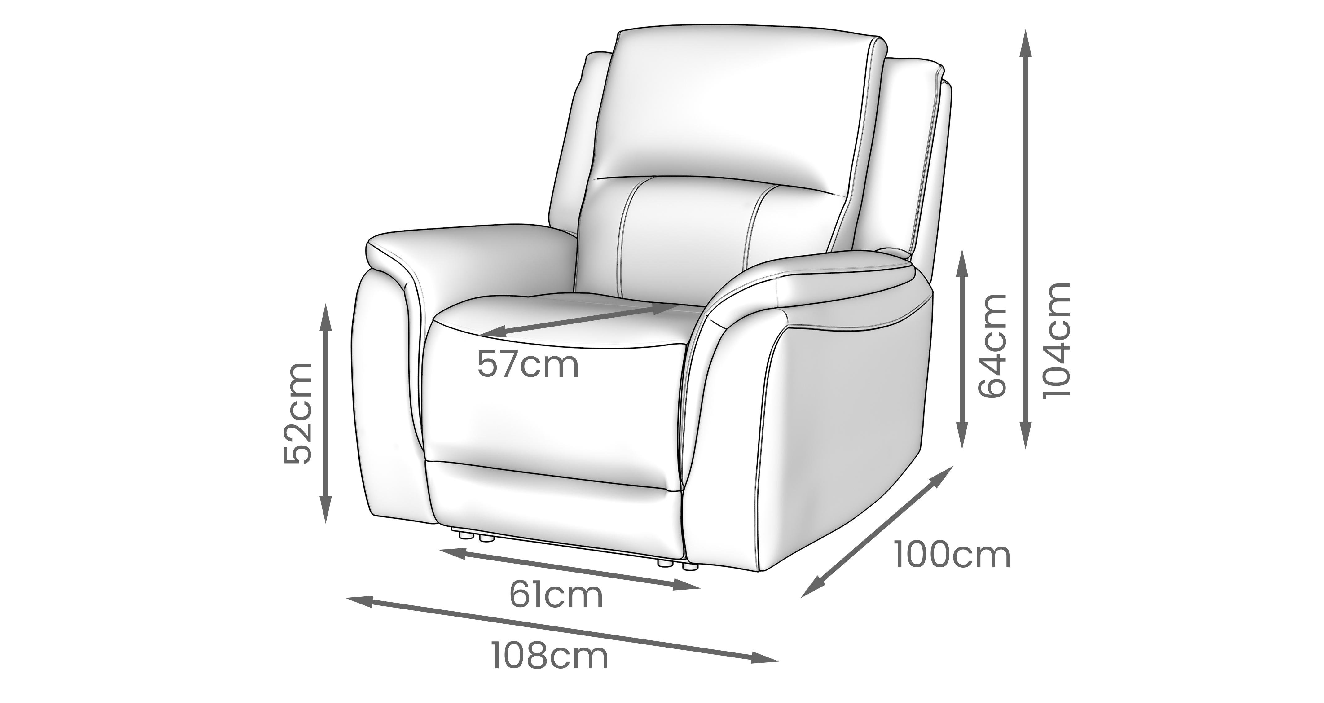Dylan Power Recliner Chair in Marex Silver