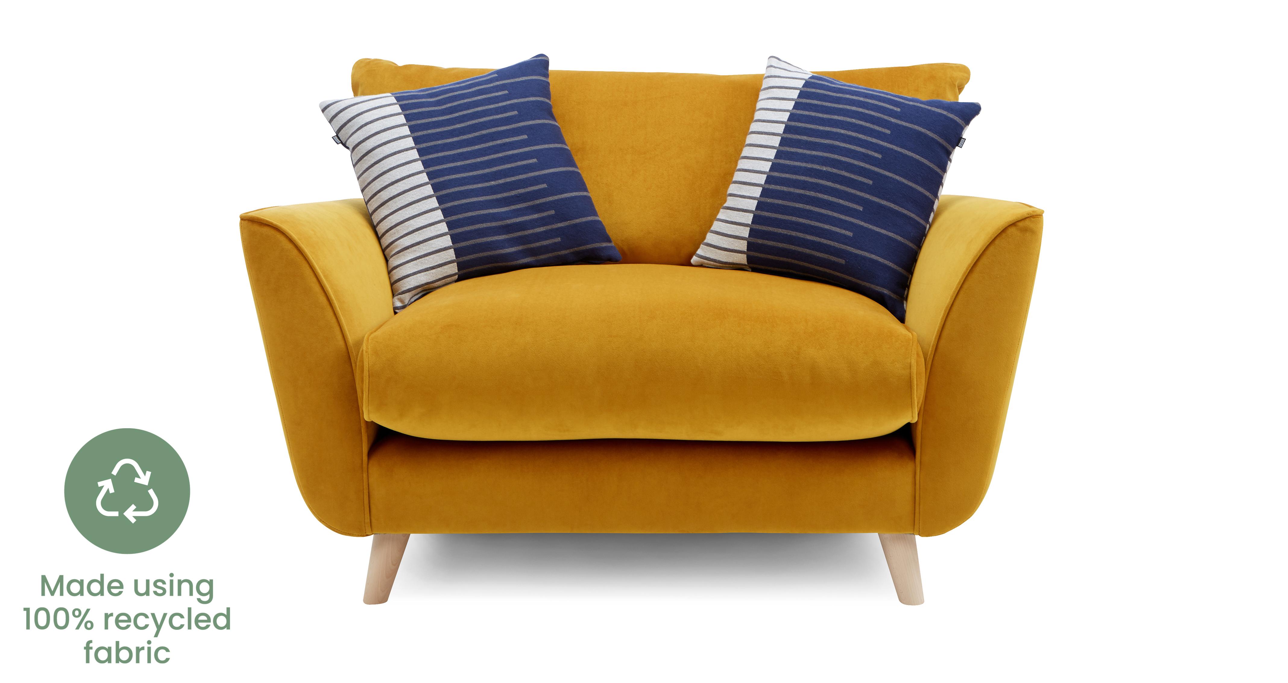 edinburgh Velvet Cuddler Sofa
