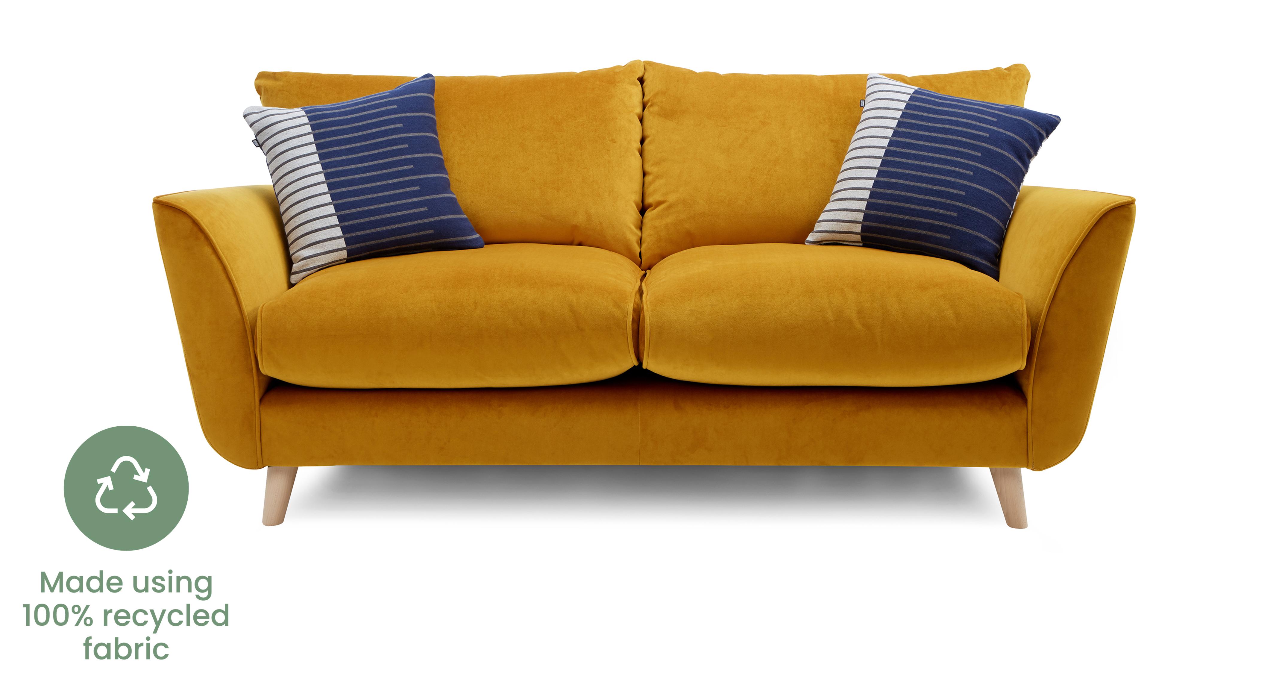 Edinburgh Velvet 3 Seater Sofa Grand Designs Velvet DFS Ireland