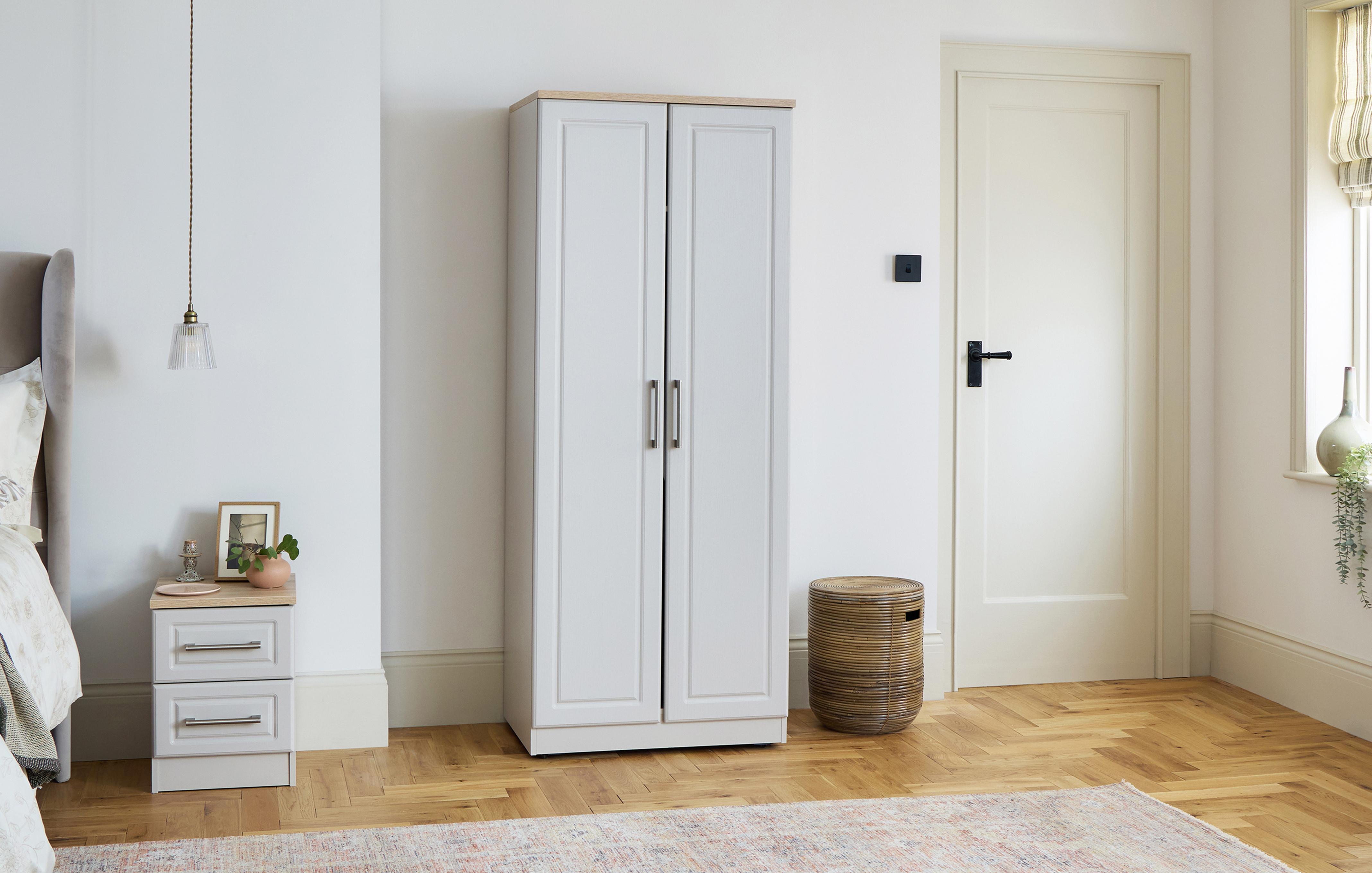 2 Drawer Bedside Cabinet, 3 Drawer Deep Chest & 2 Door Wardrobe Bundle