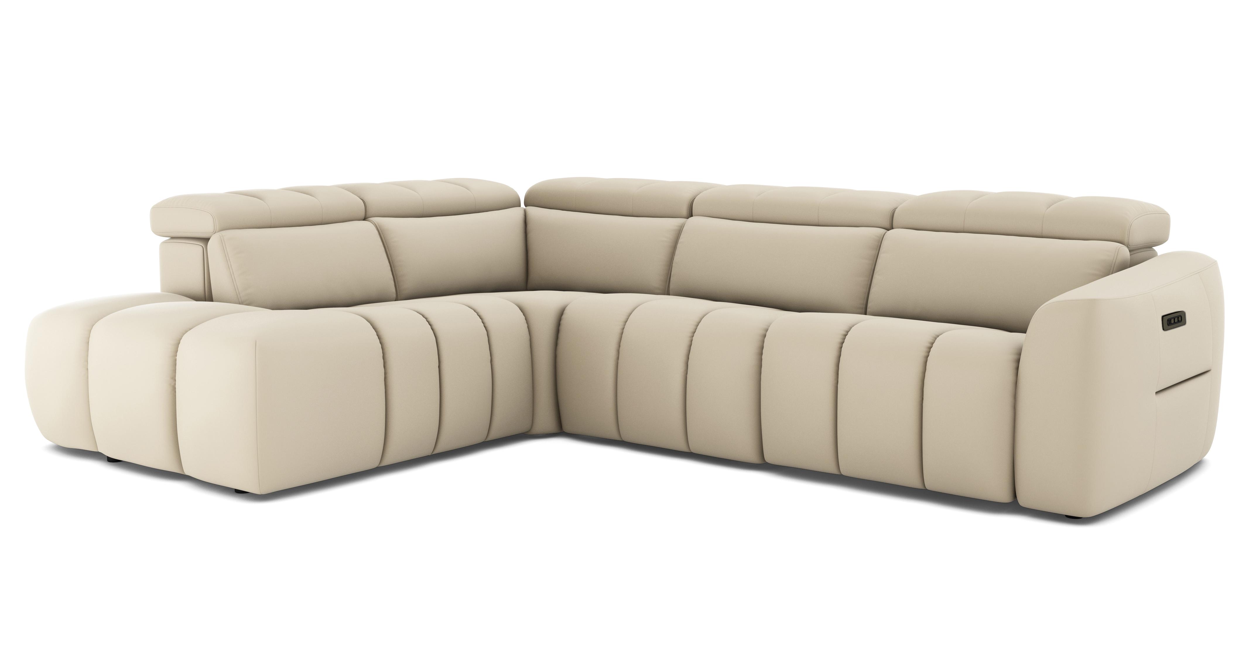 Elina Right Hand Facing Arm Open End 2 Corner 1 Power Recliner With ...