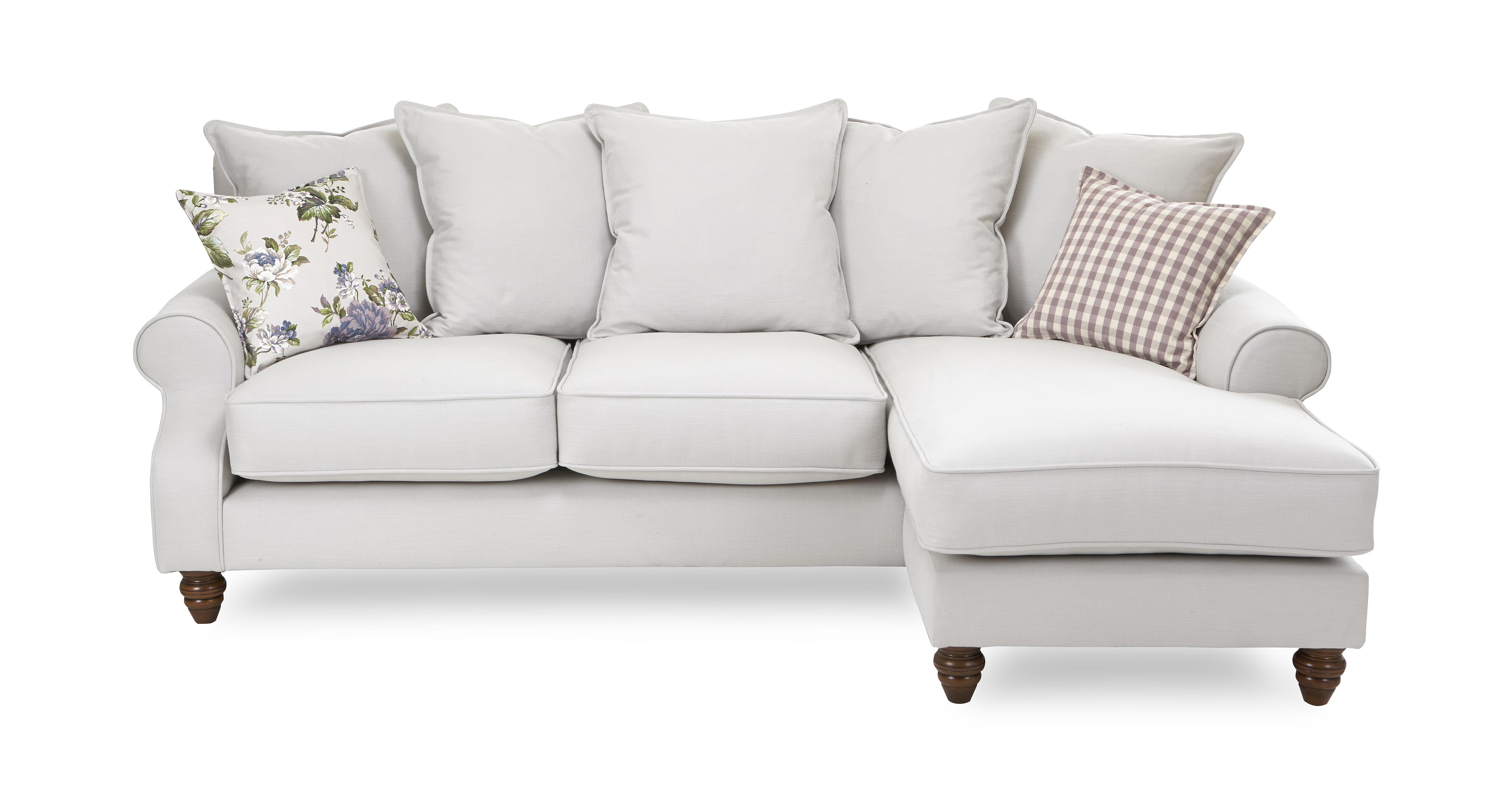 Ellie Plain Right Hand Facing 4 Seater Chaise End Sofa ...