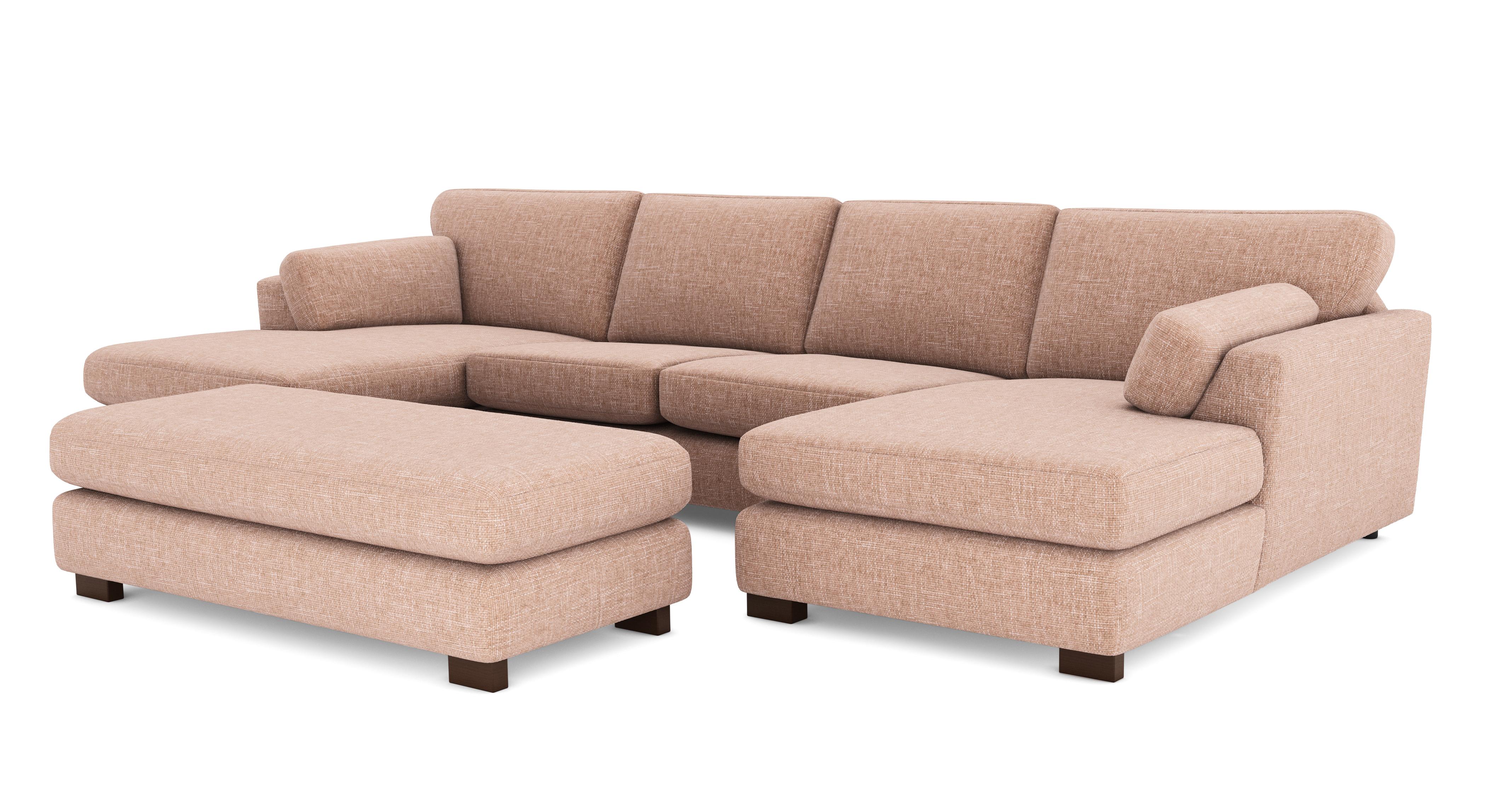 Large Double Ended Chaise and Footstool Bundle