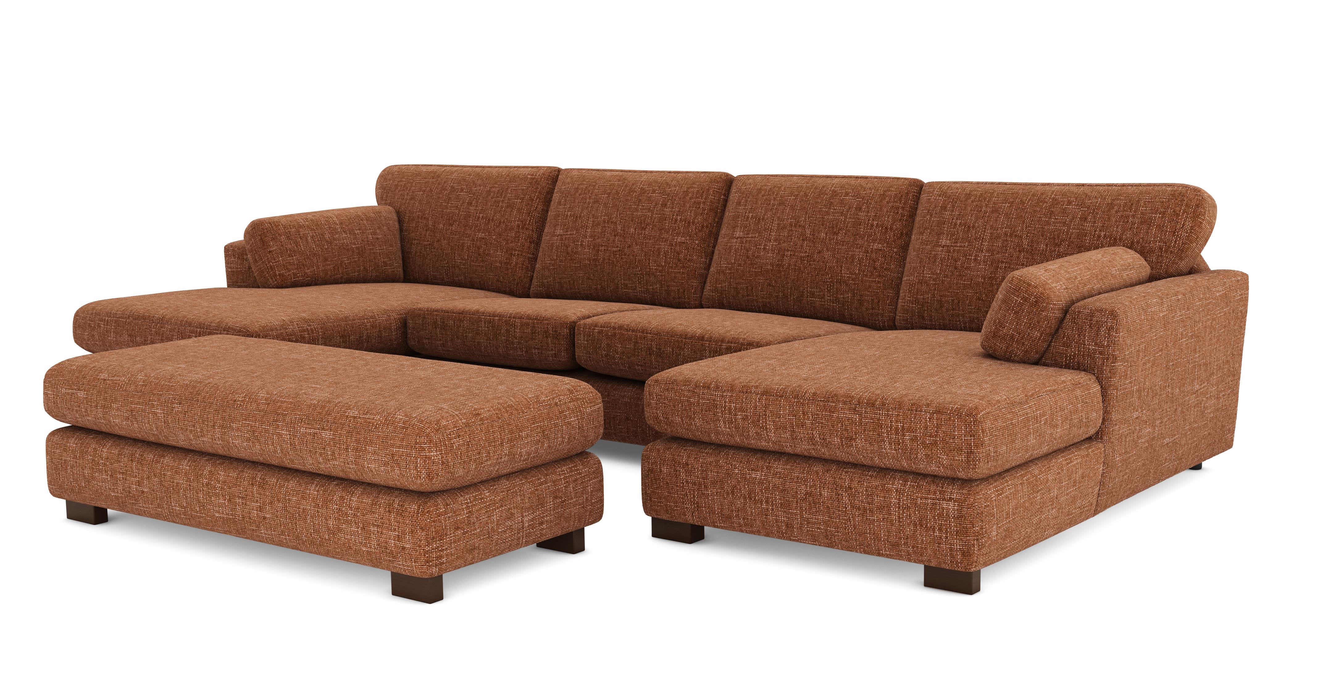 Large Double Ended Chaise and Footstool Bundle