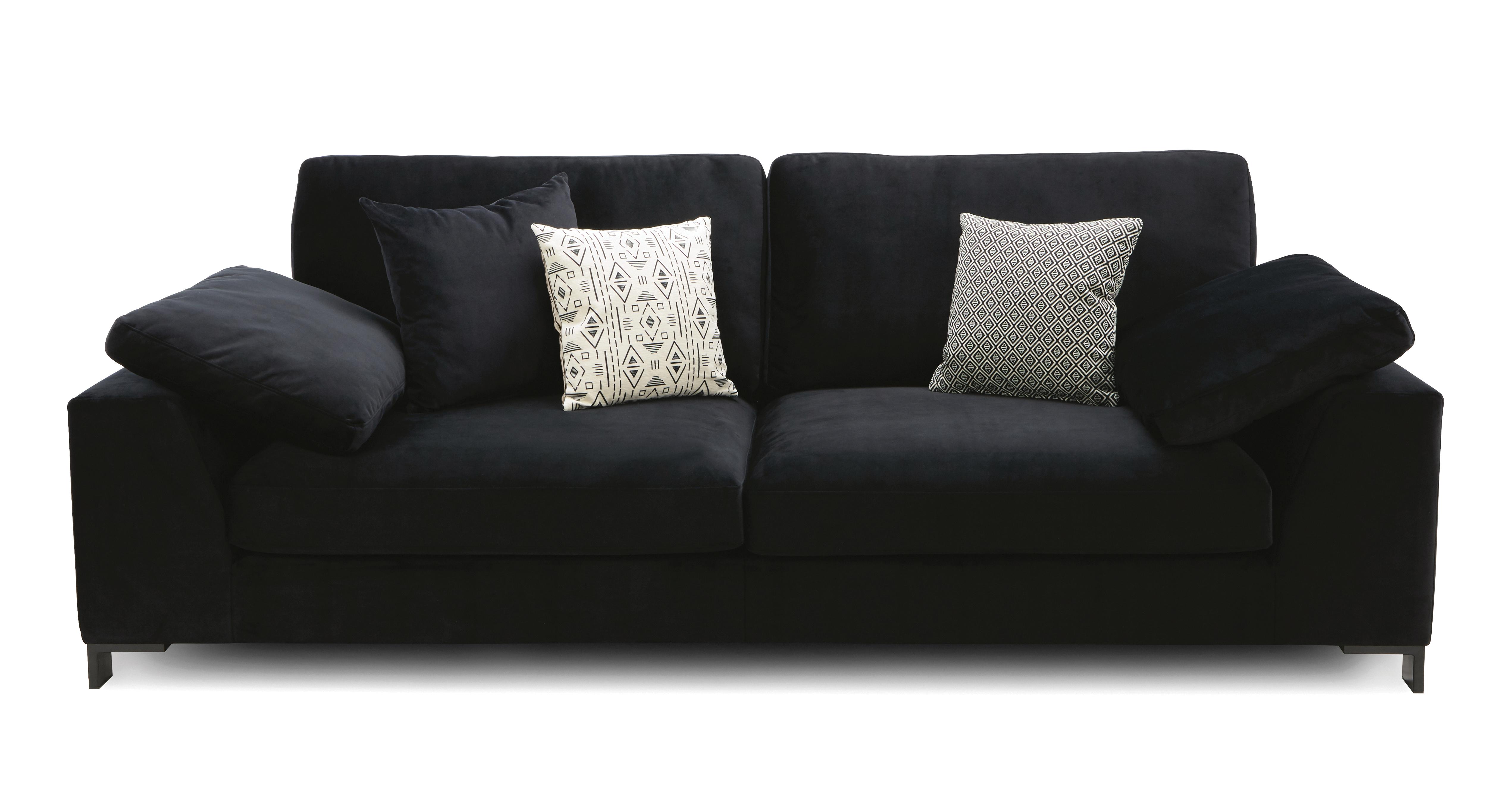 Plush velvet on sale sofa dfs