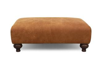 Leather Banquette Footstool 