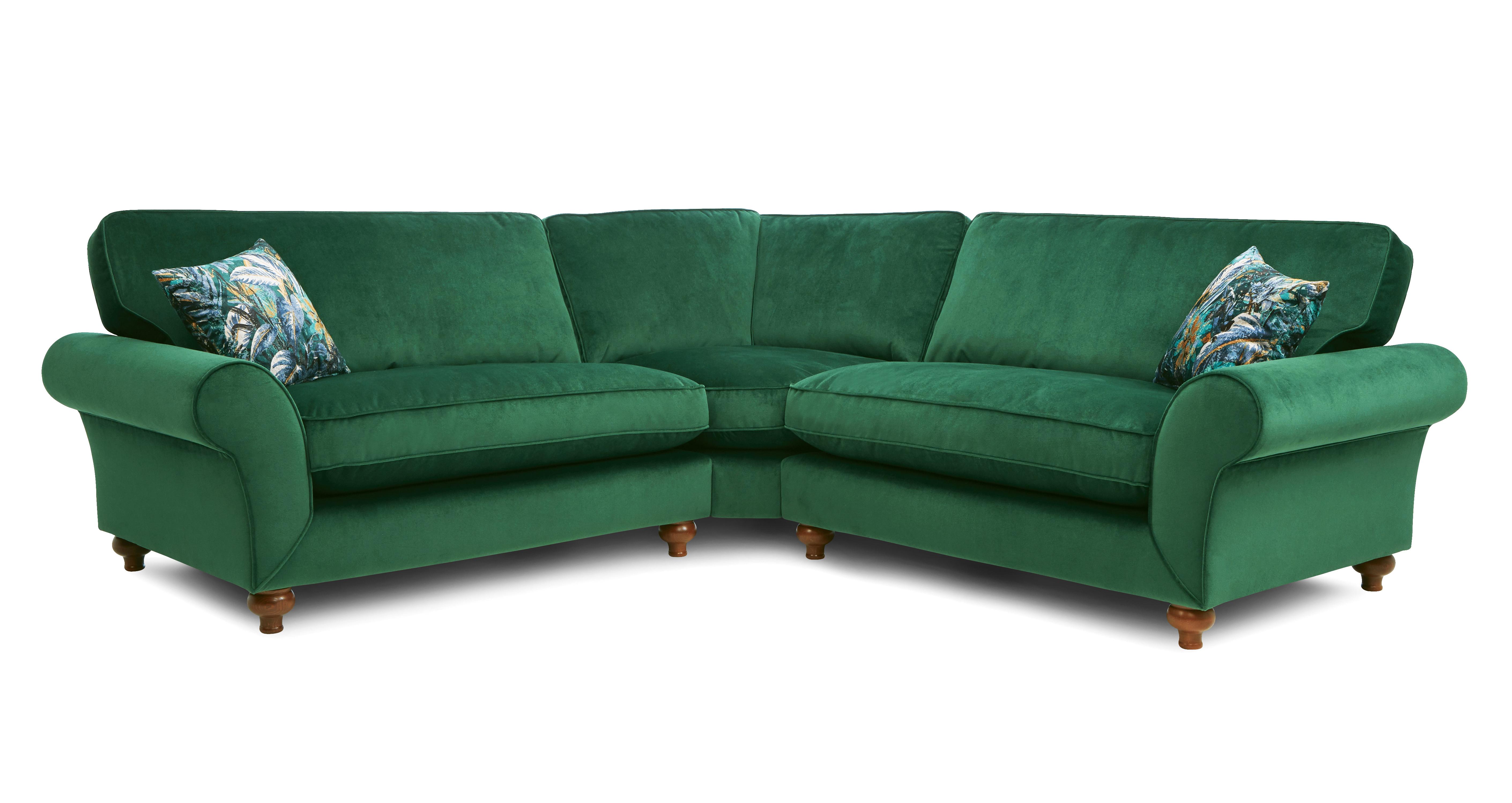 Eva 3 Piece Corner Sofa Abbey Velvet | DFS Ireland