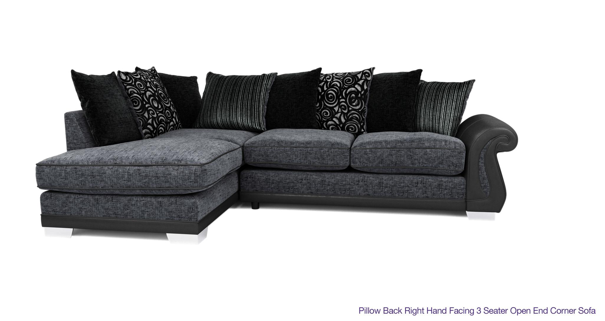 Cushion back corner outlet sofa