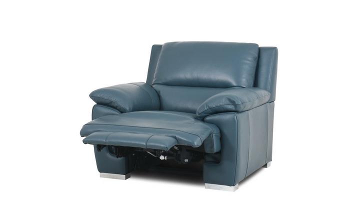 Falcon Manual Recliner Chair Dfs, Dark Blue Leather Recliner Chair