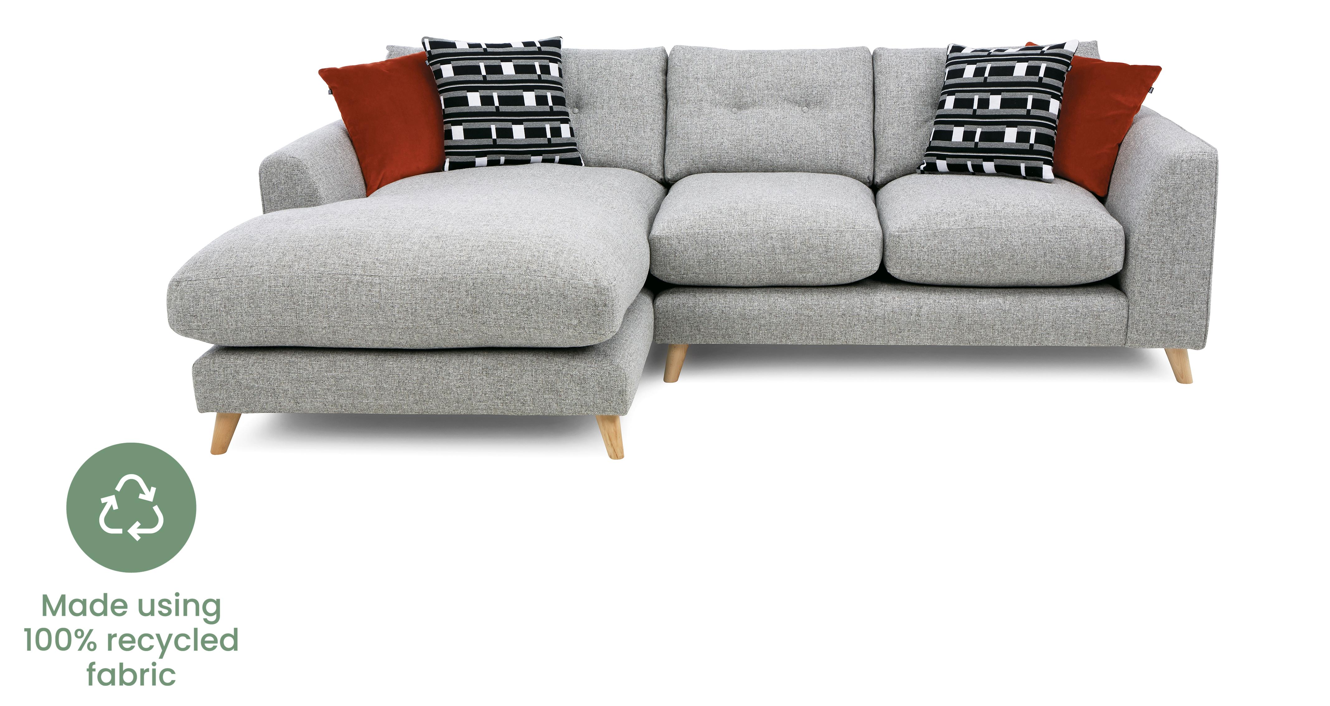 Left hand deals facing chaise sofa