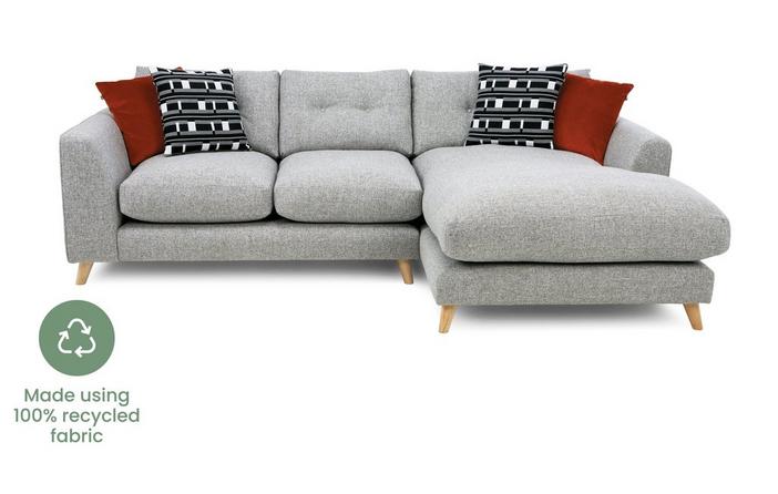 Farnham Weave Right Hand Facing Large Chaise Sofa | DFS