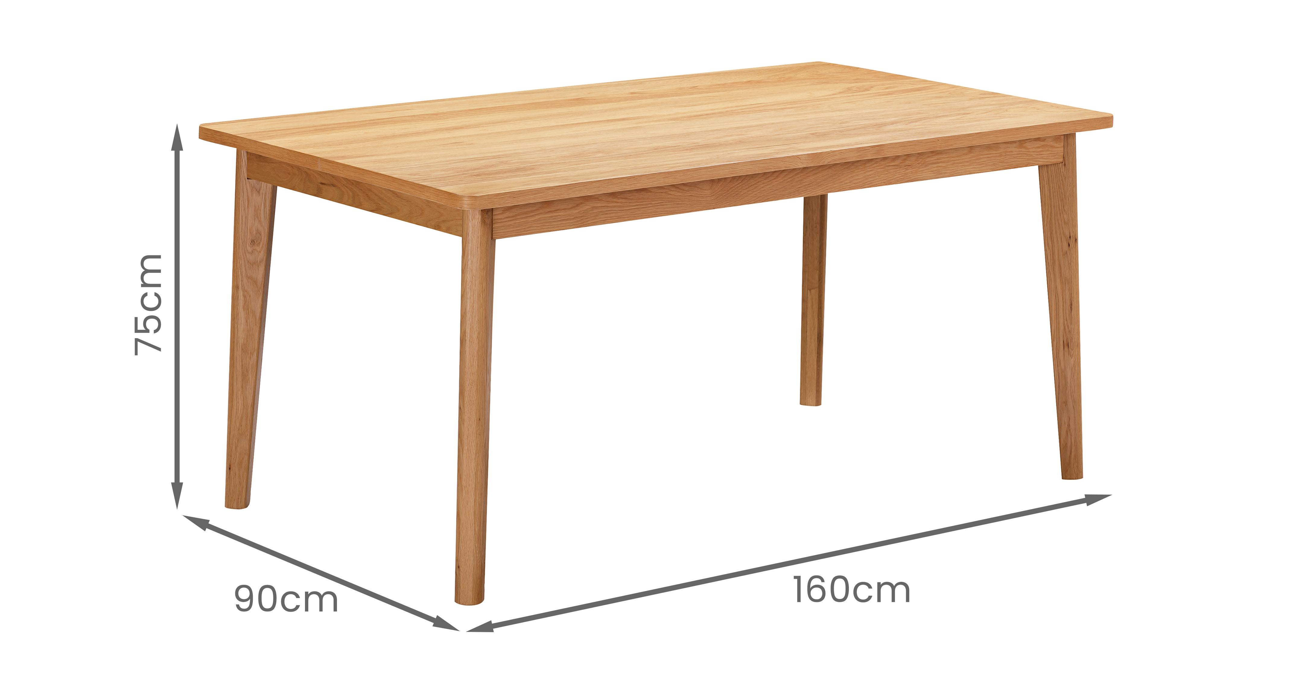 Filip Fixed Dining Table in Filip Oak Oak