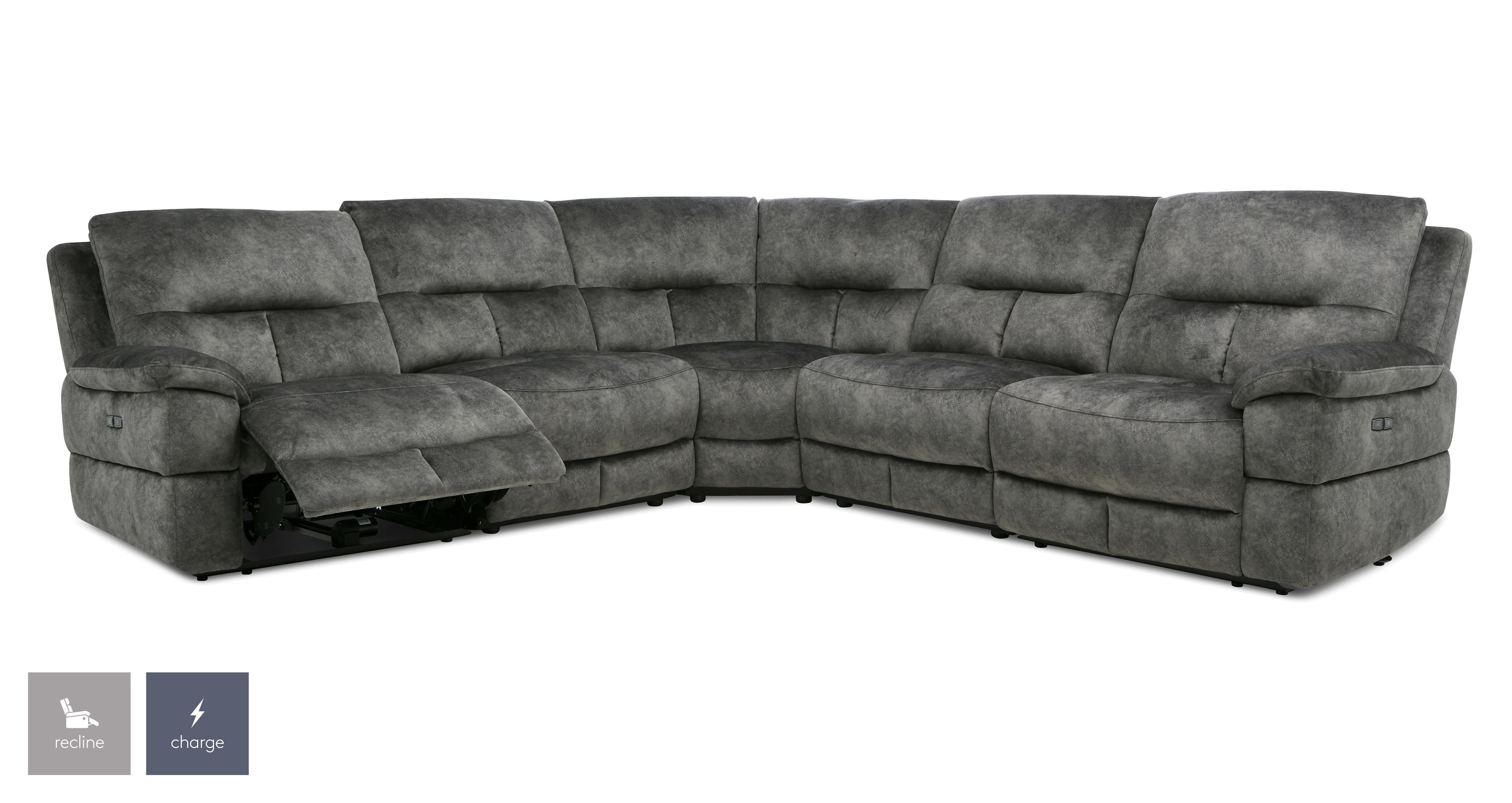 Power reclining deals fabric sectional