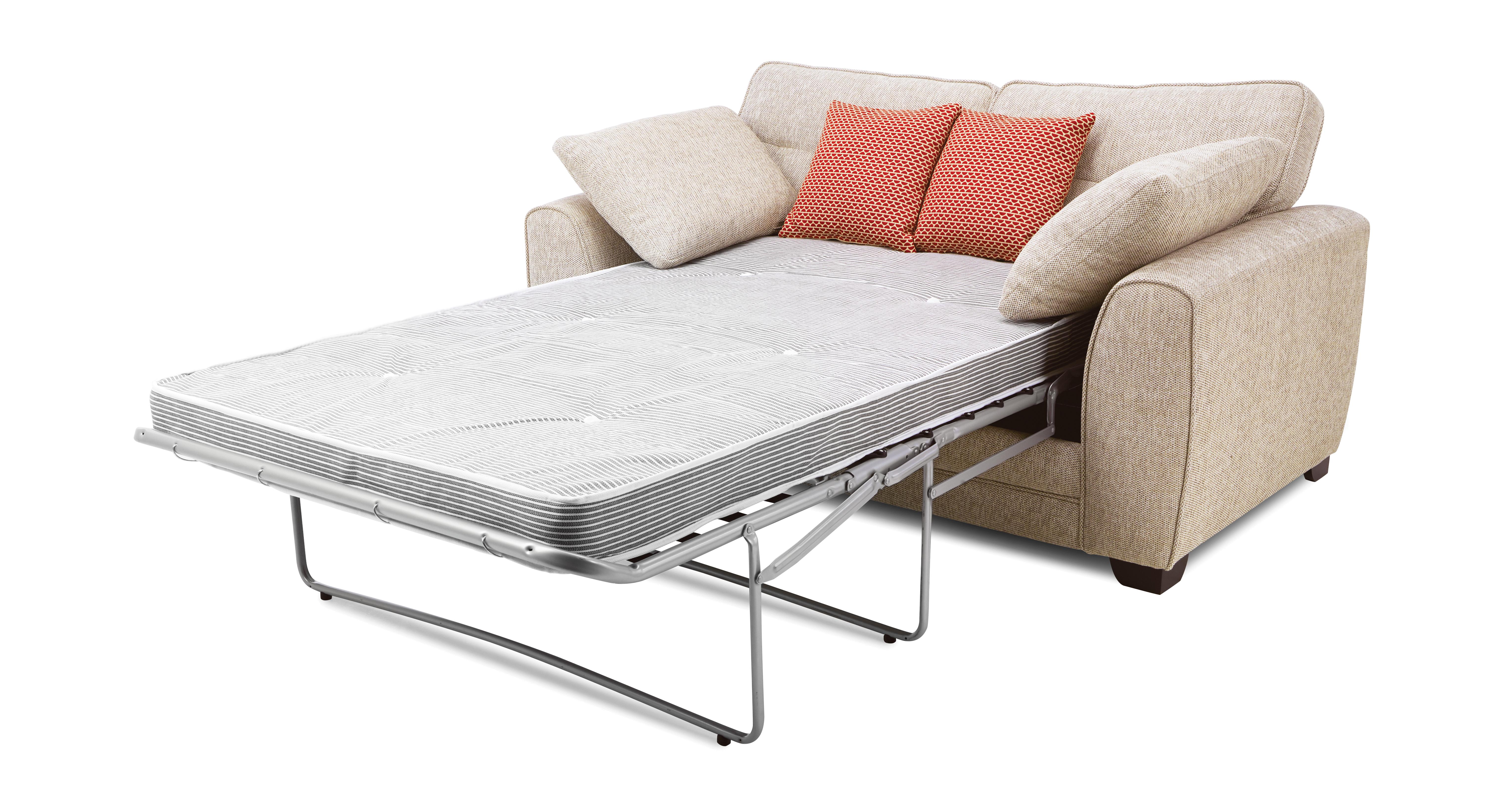 Flinton Sofabed Clearance 2 Seater Deluxe Sofabed Storage Stool Selway Sand Clearance Dfs