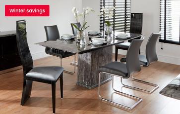 Extending Table & Set of 4 Cantilever Chairs
