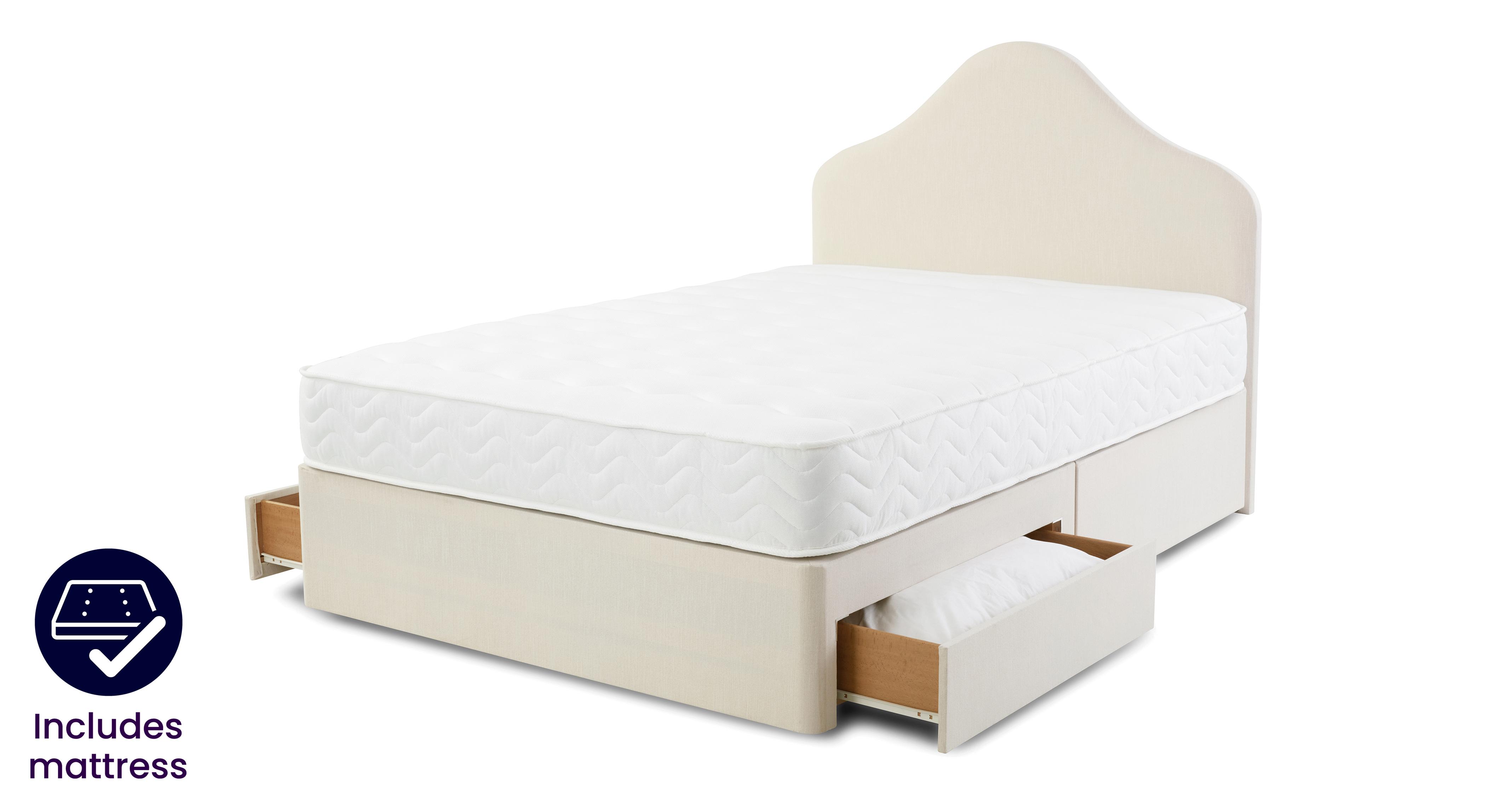 2 Drawer Small Double Bedframe and Boyd Mattress