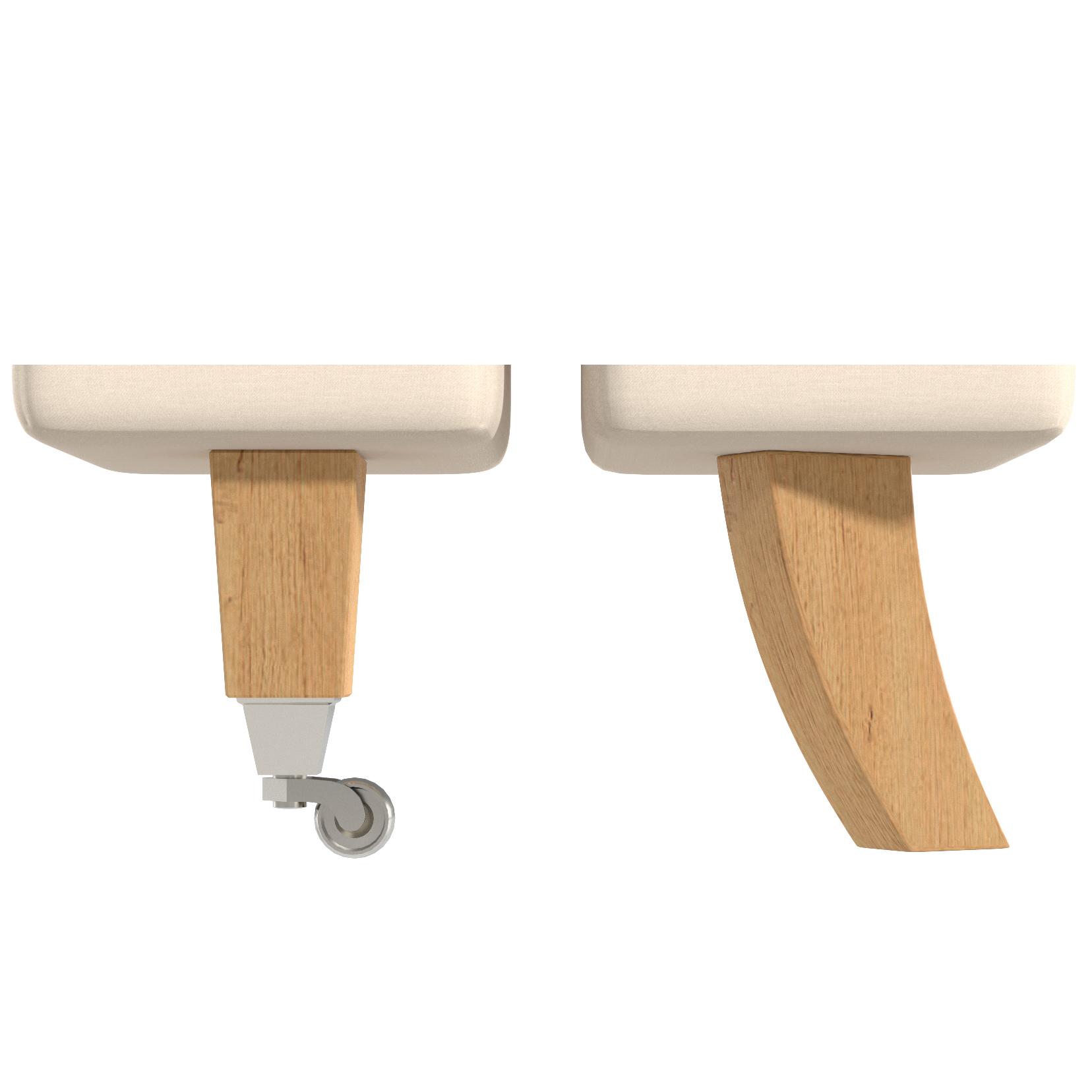 Oak Chrome Castor