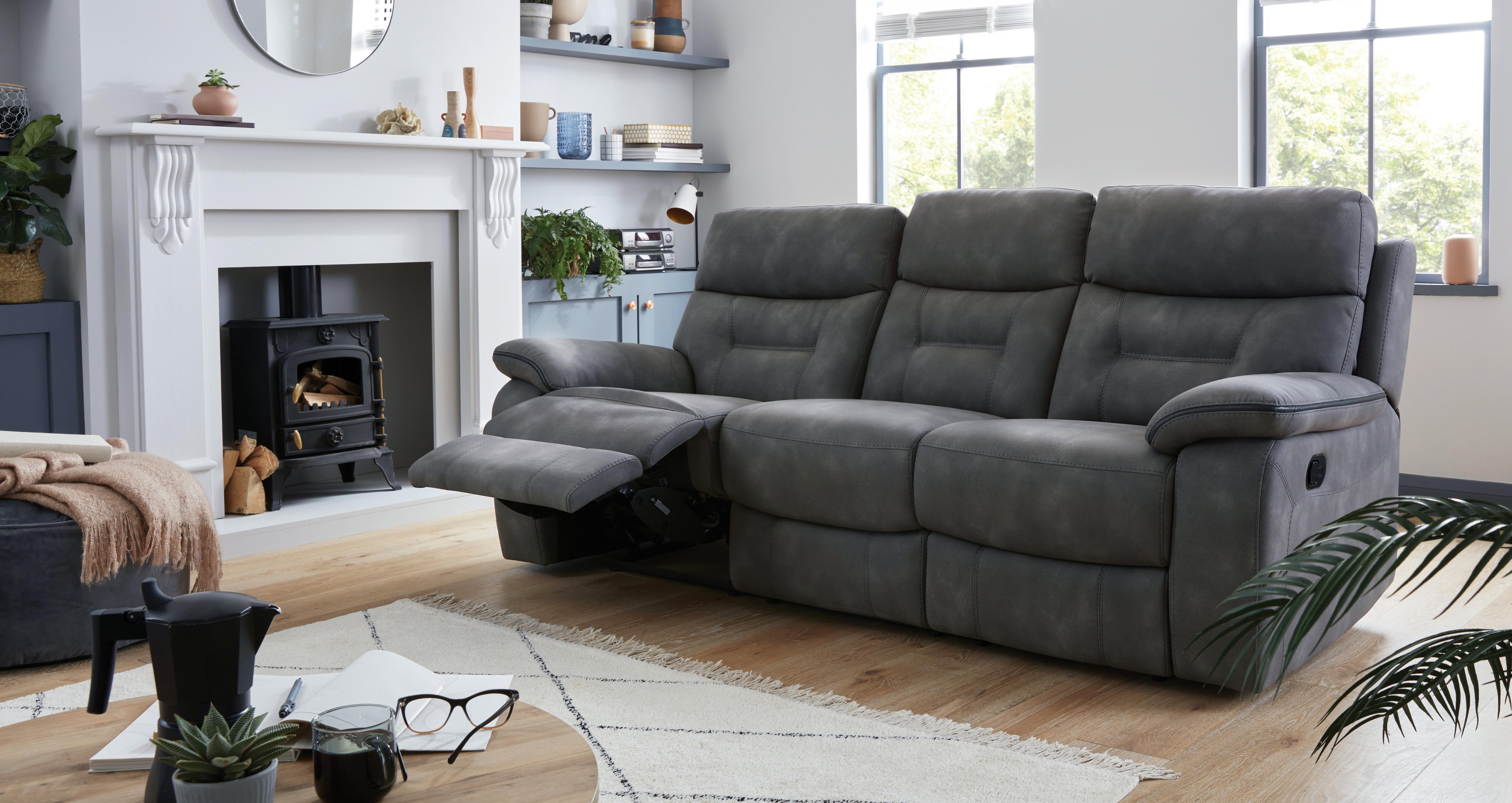 Foster Fabric Seater Power Recliner Sofa DFS